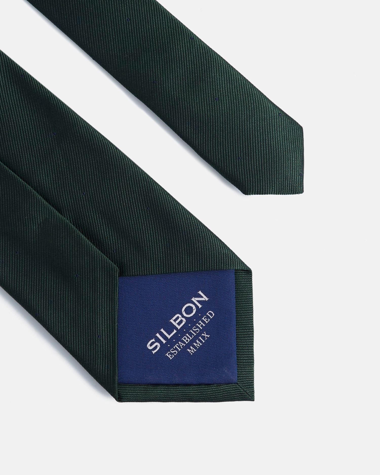 Corbata seda lunares - Silbon - Verde Verde-2