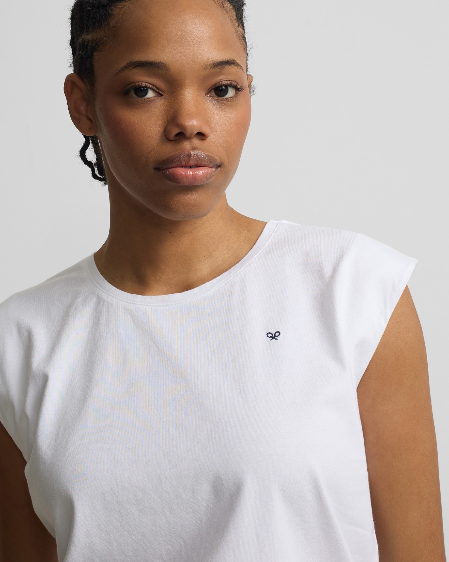 Camiseta de mujer sun sin mangas - Silbon - Blanco Blanco-2