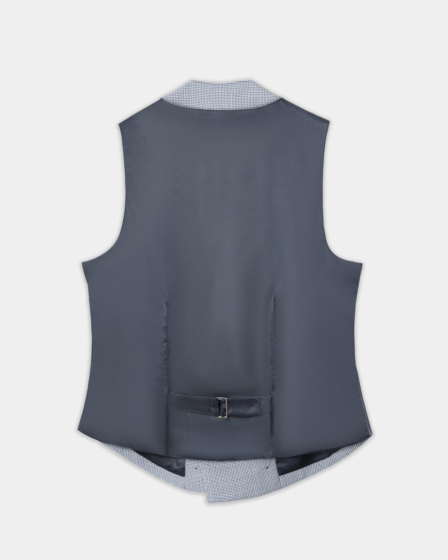 Chaleco de hombre chaqué clásico pata de gallo - Silbon - Azul Azul-4