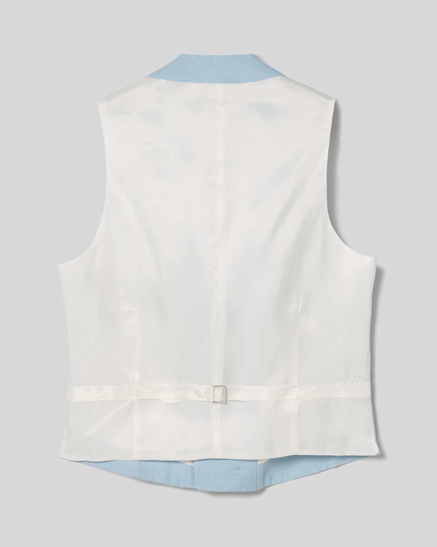 Chaleco de hombre chaqué cuello redondo - Silbon - Azul celeste Azul celeste-4