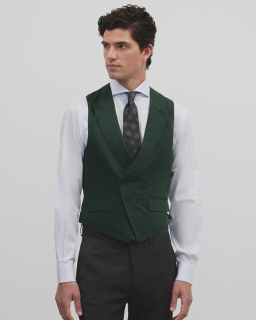 Imagen 0 de Chaleco de traje ceremonia de hombre classic tailoring verde oscuro