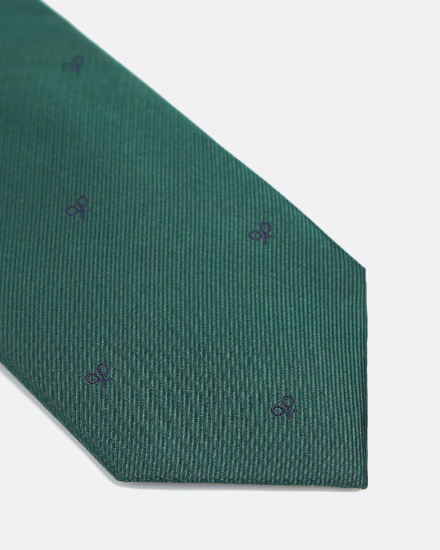 Corbata seda raquetas - Silbon - Verde Verde-2