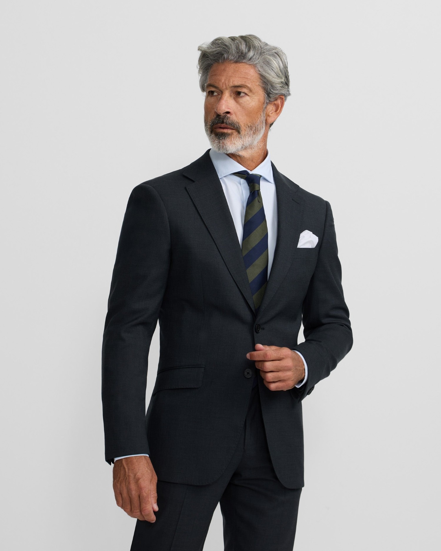 Americana de hombre traje natural stretch - Silbon - Gris Gris-1