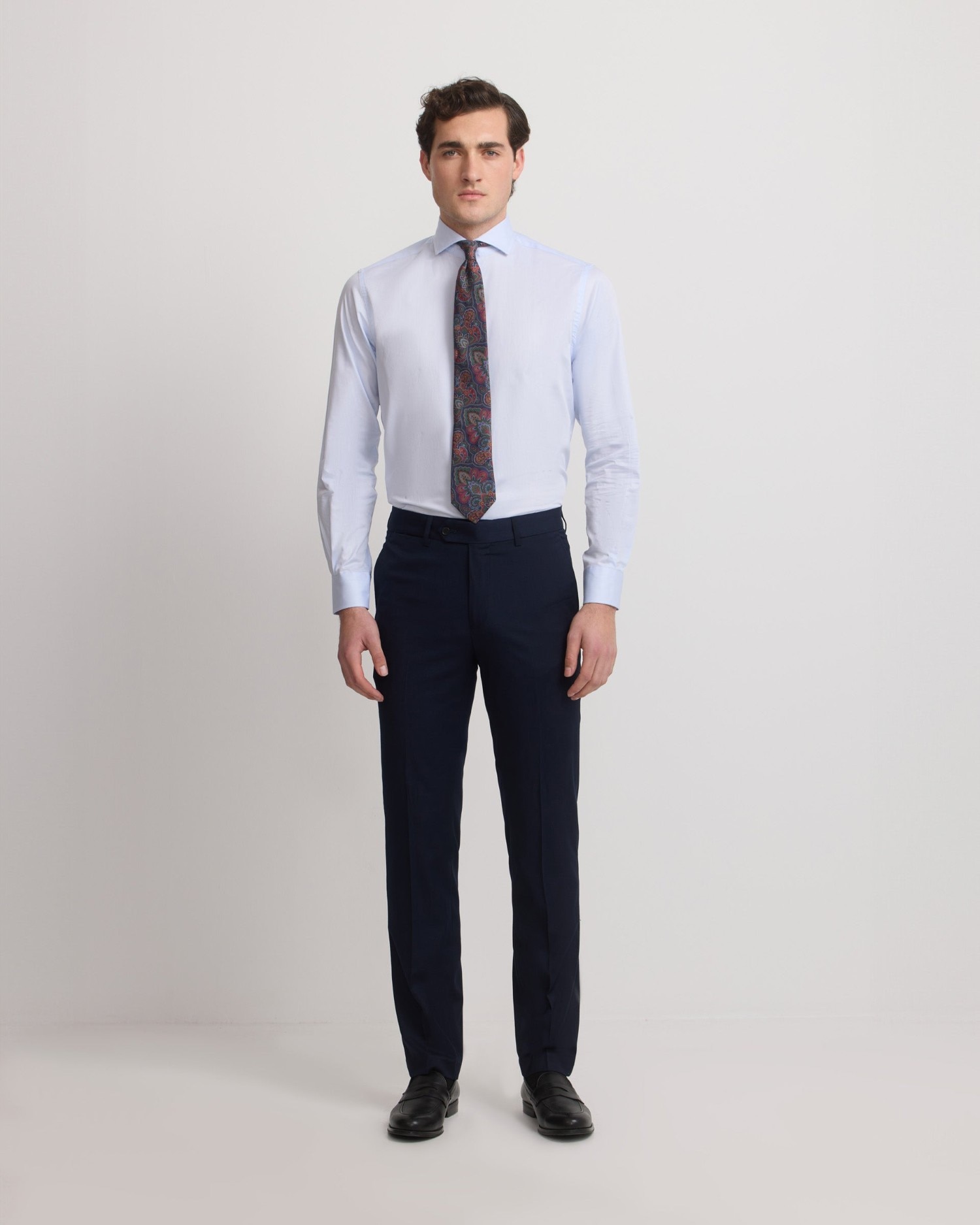 Pantalón de hombre traje natural stretch - Silbon - Azul claro Azul claro-1