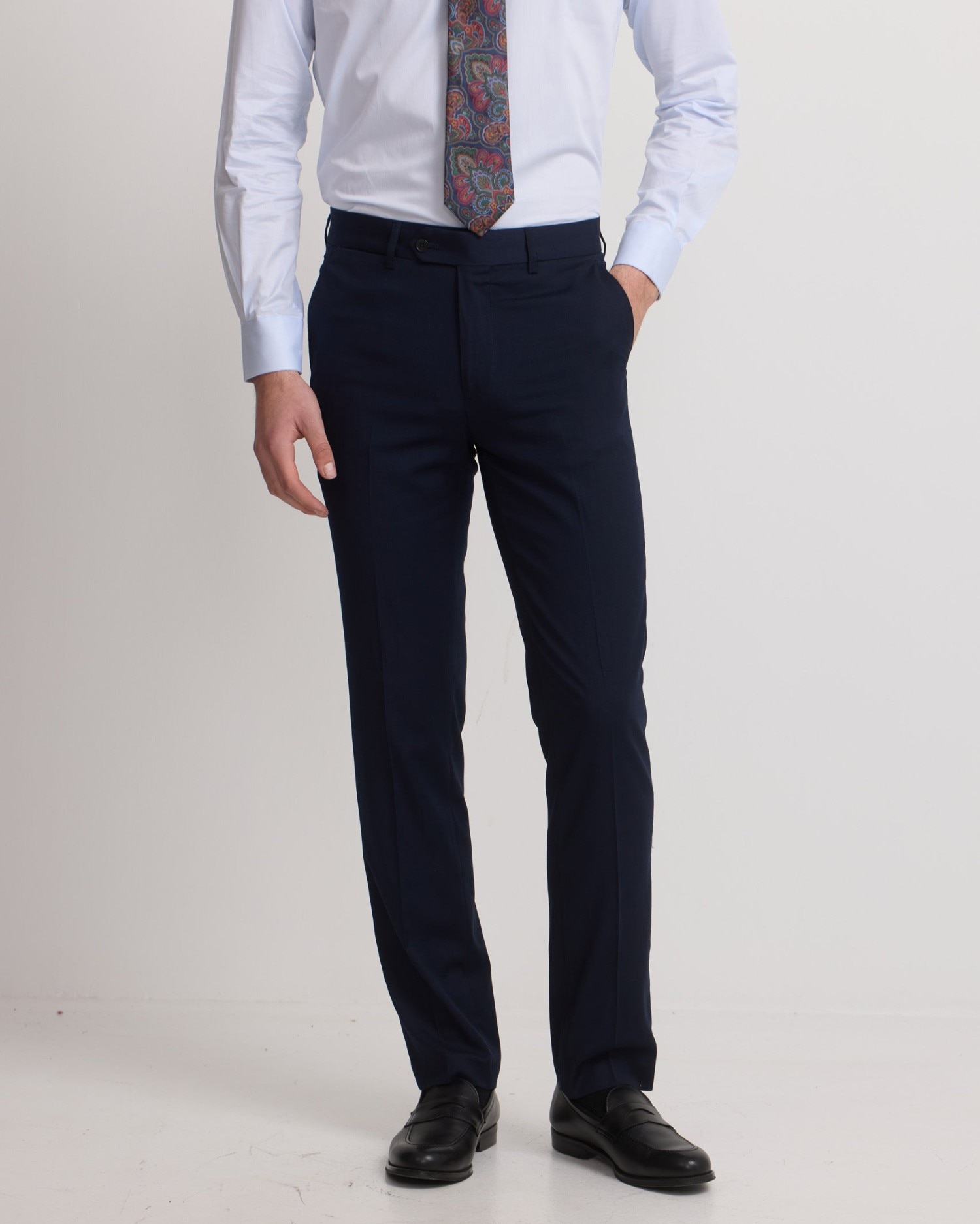 Pantalón de hombre traje natural stretch - Silbon - Azul claro Azul claro-3