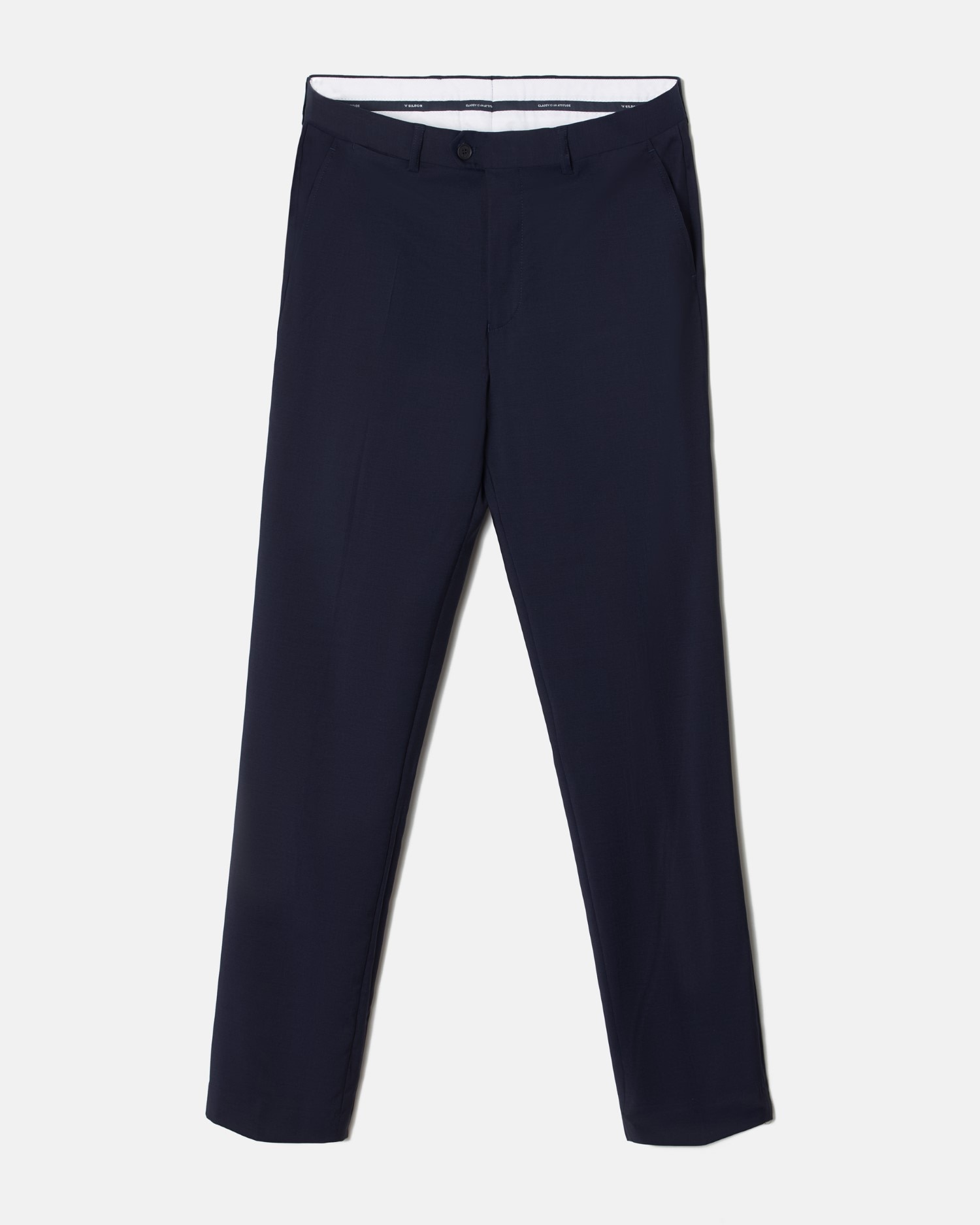 Pantalón de hombre traje natural stretch - Silbon - Azul claro Azul claro-5