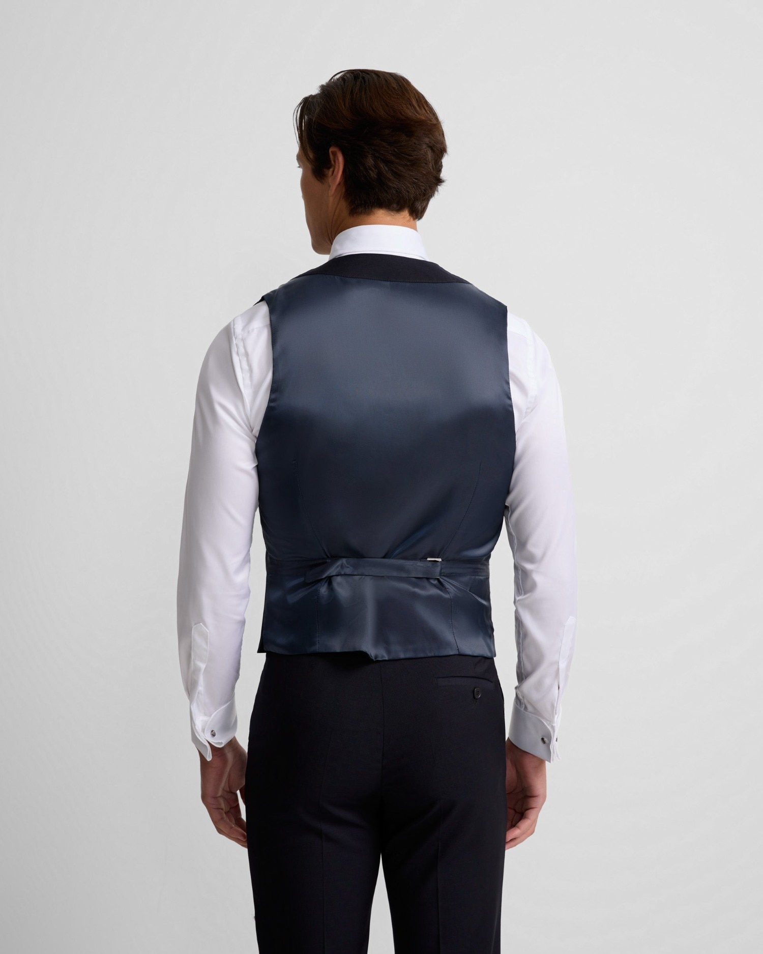 Chaleco de hombre vestir stretch cuello redondo - Silbon - Azul marino Azul marino-2