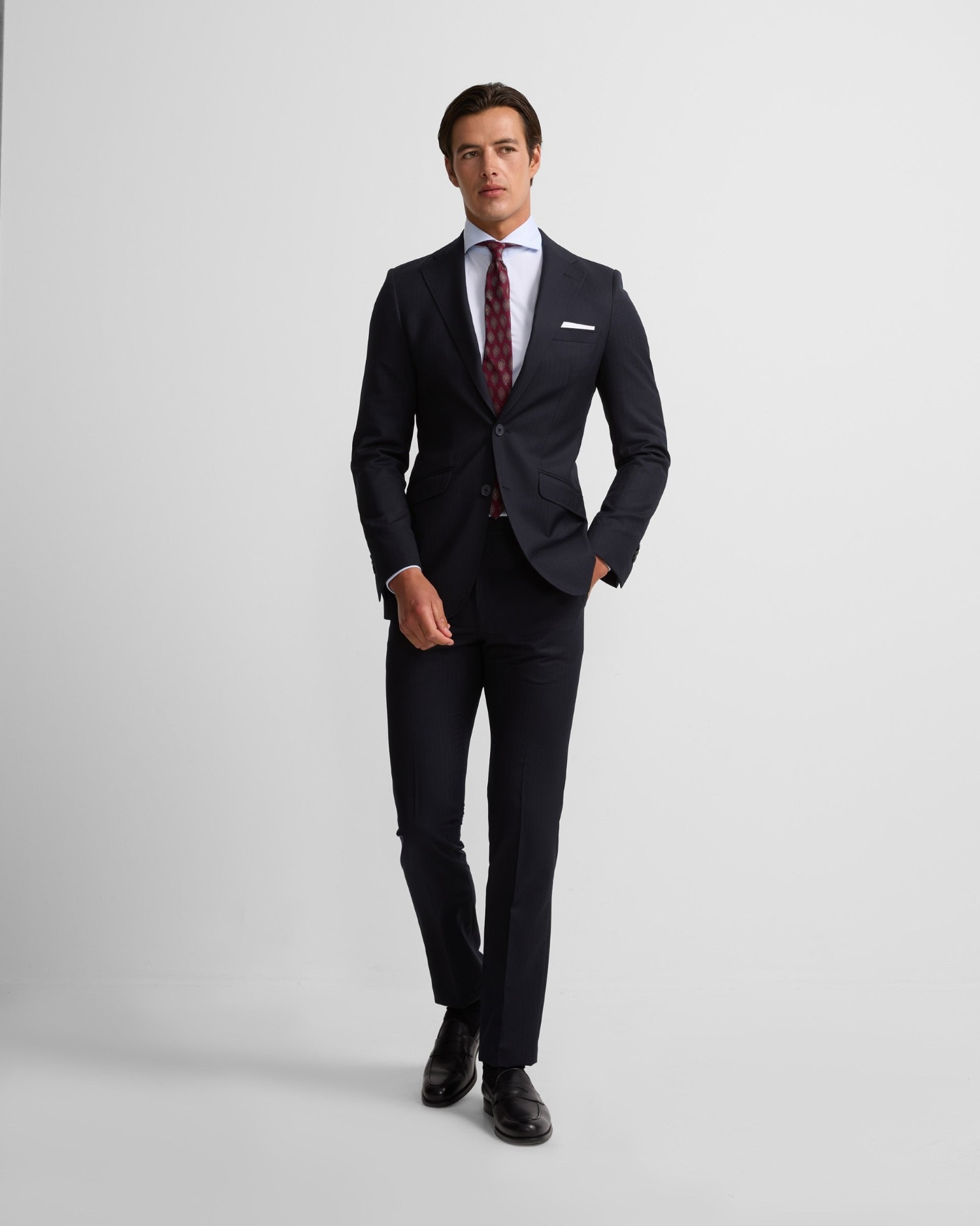 Imagen 0 de Americana de hombre traje clásico espiga Azul marino