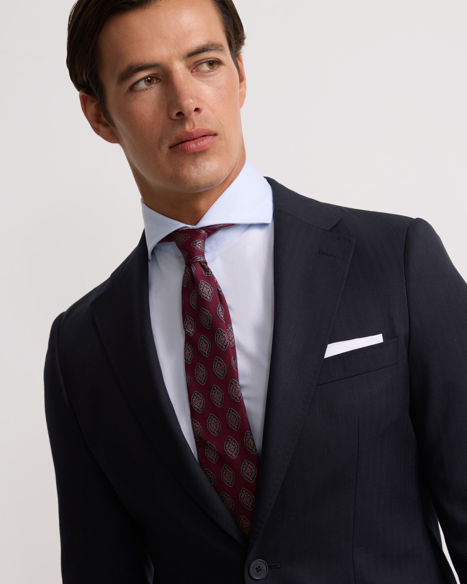 Americana de hombre traje clásico espiga - Silbon - Azul marino Azul marino-3