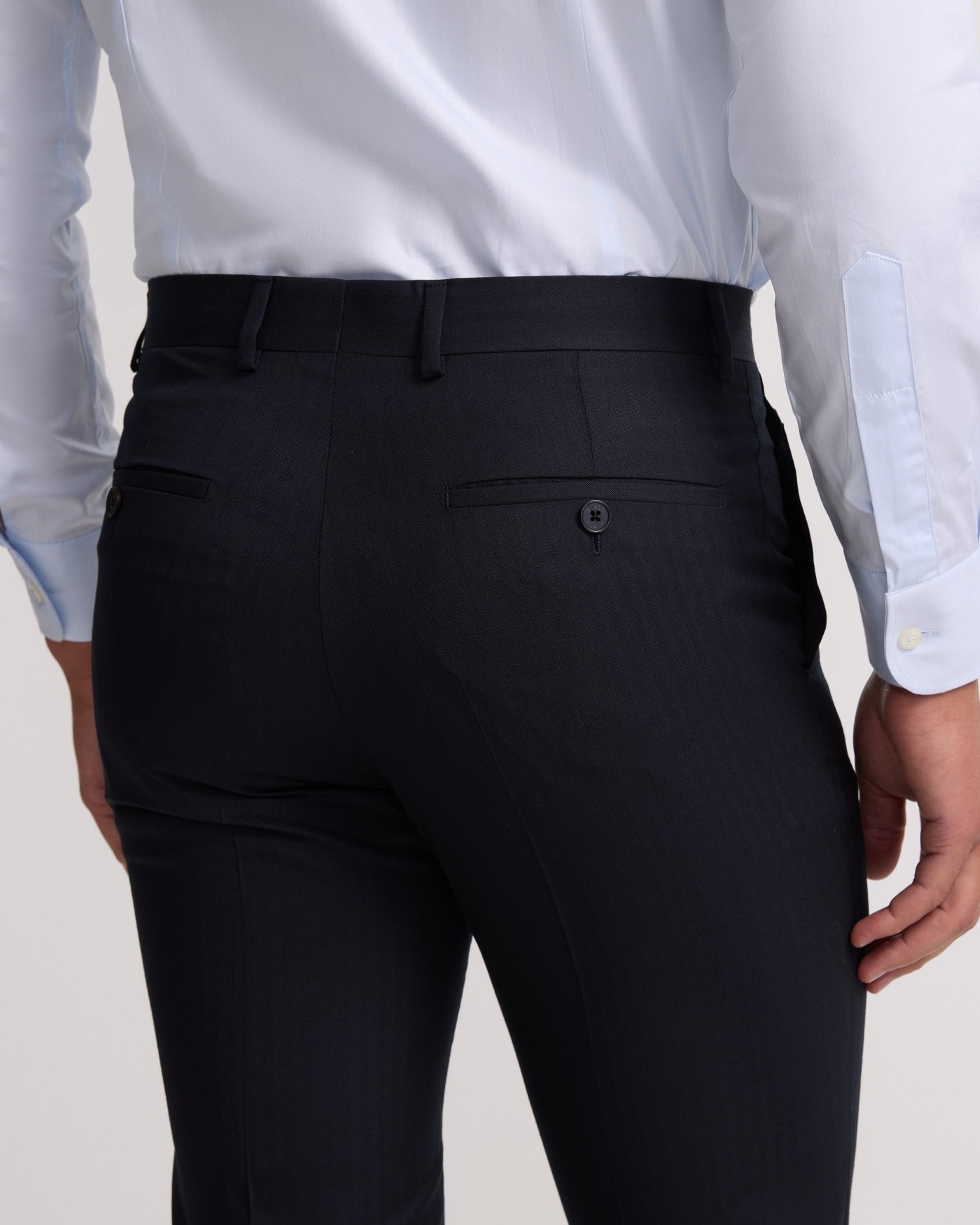 Pantalón de hombre traje clásico espiga - Silbon - Azul marino Azul marino-3