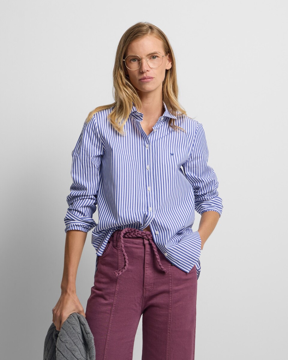 Camisa de mujer rayas azul y blanco