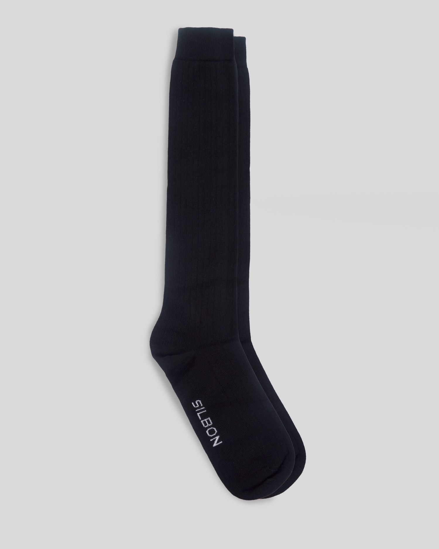Silbon - Calcetines de hombre negro tailoring.