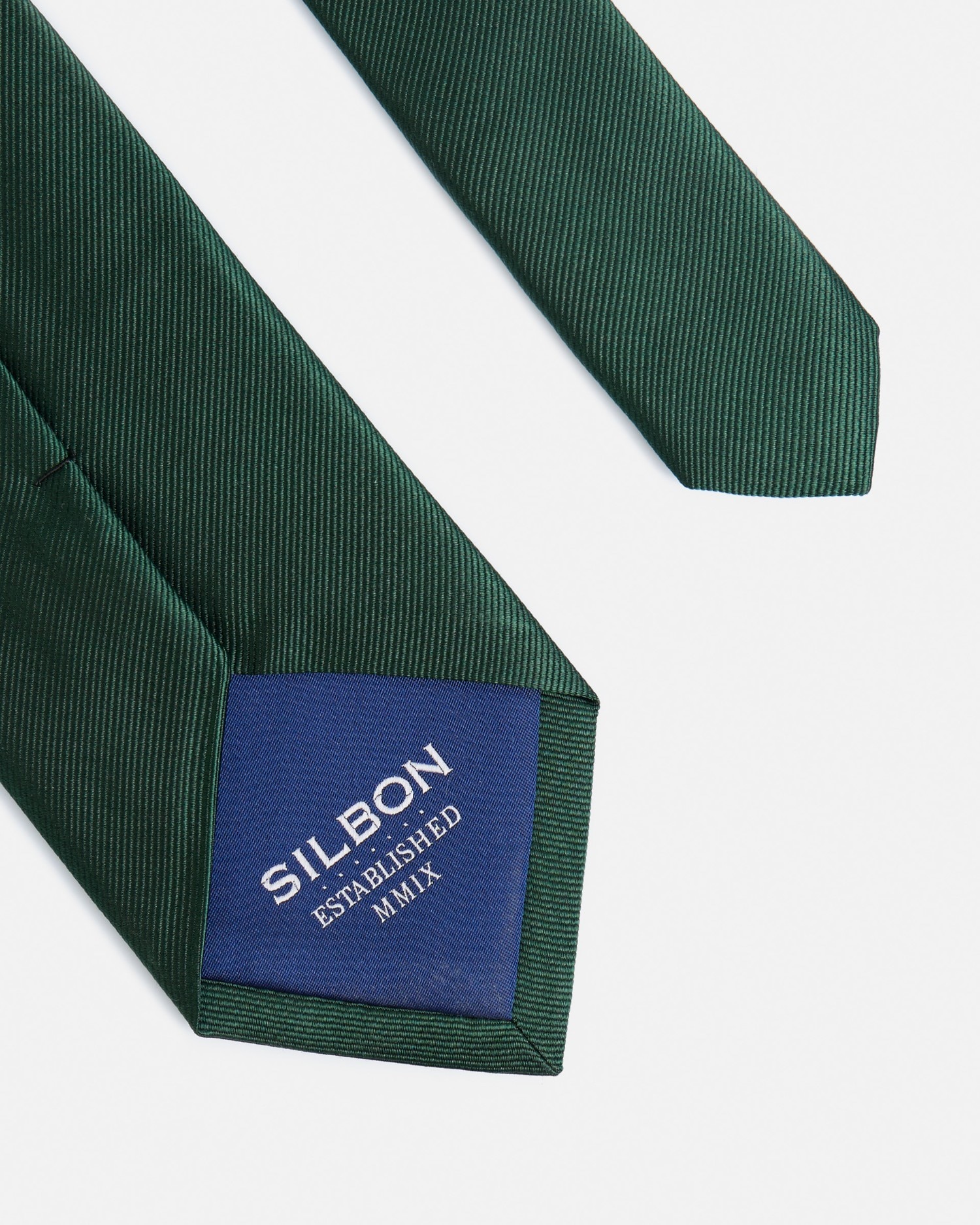 Corbata seda lisa - Silbon - Verde Verde-4