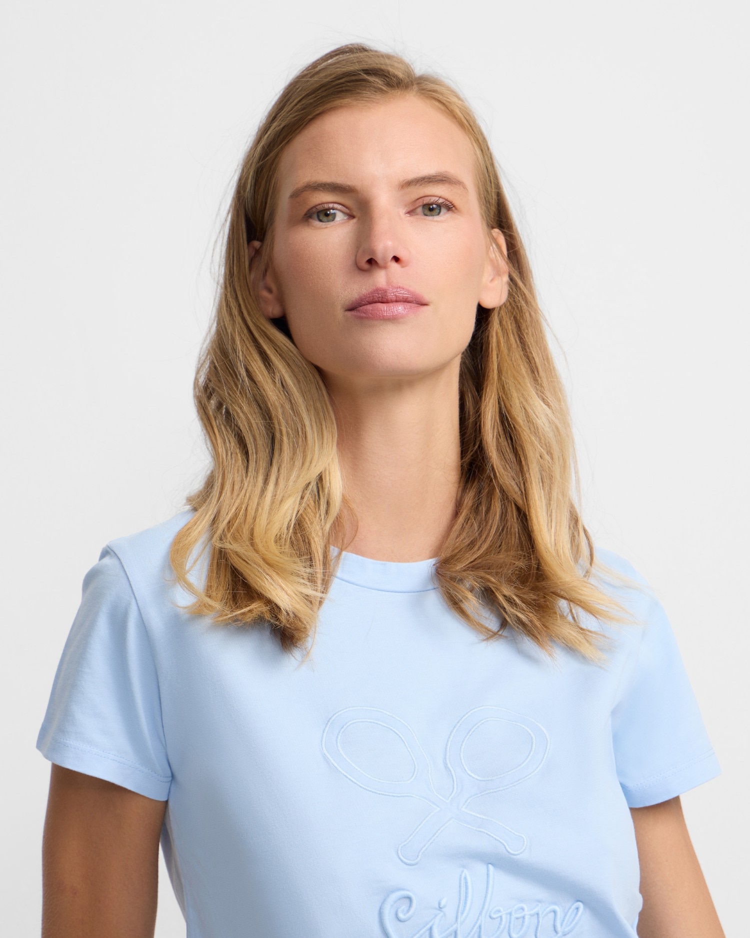 Camiseta woman clasica celeste - Silbon - Azul celeste Azul celeste-3