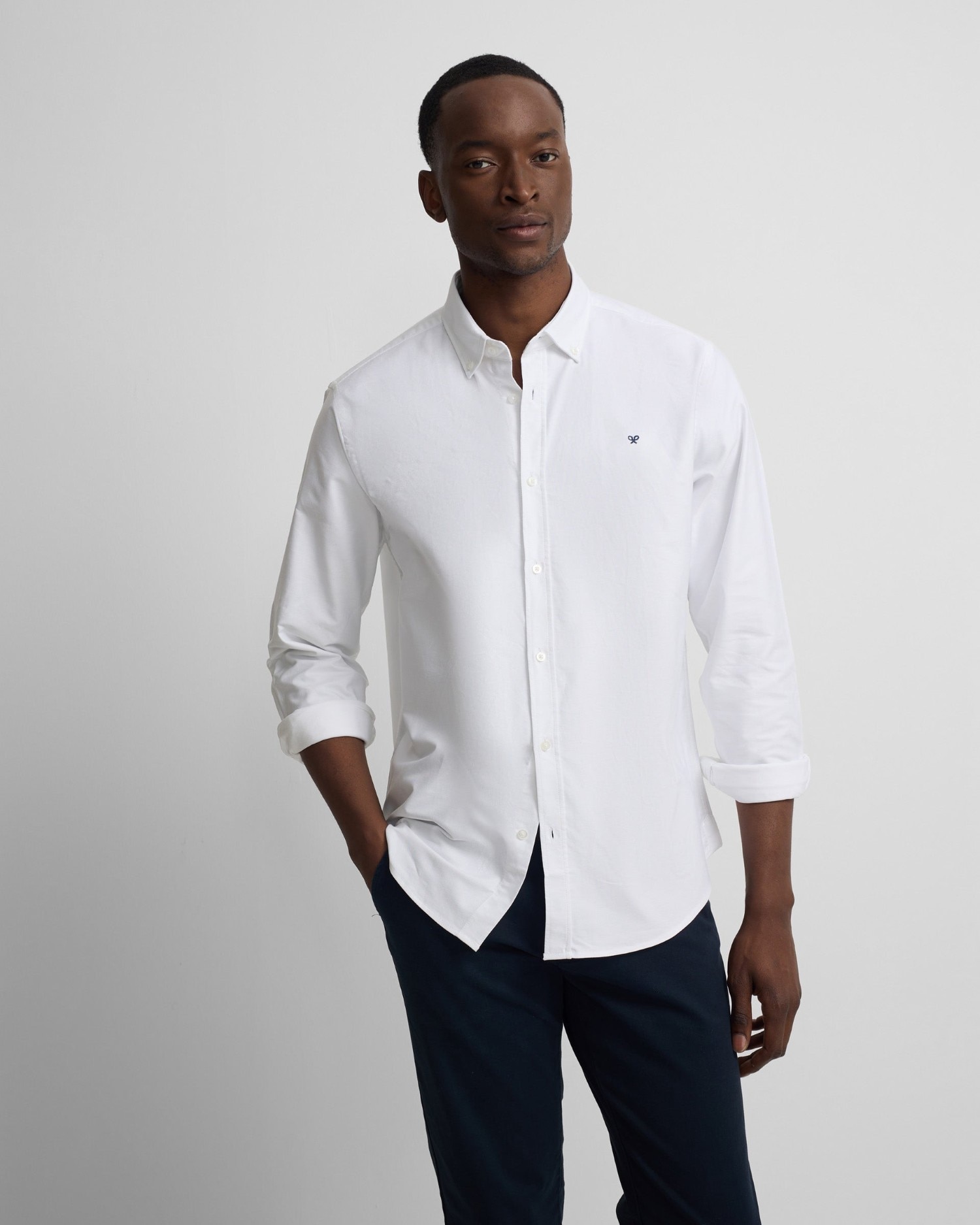 Camisa de hombre sport oxford - Silbon - Blanco Blanco-1