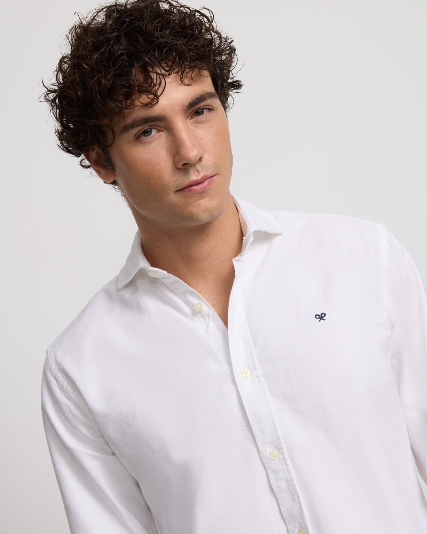 Camisa de hombre sport oxford cutaway - Silbon - Blanco Blanco-3