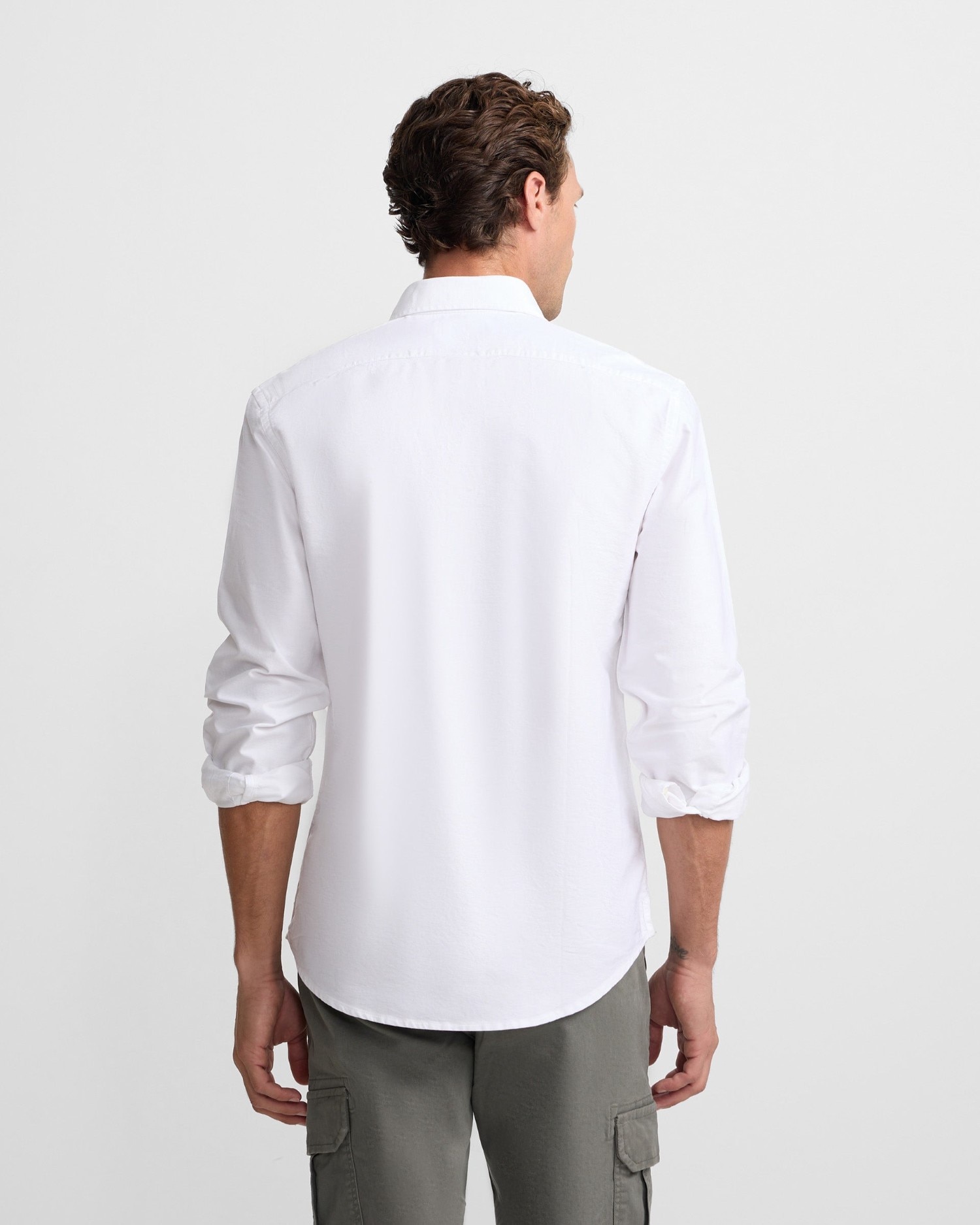 Camisa polera de hombre sport oxford - Silbon - Blanco Blanco-2
