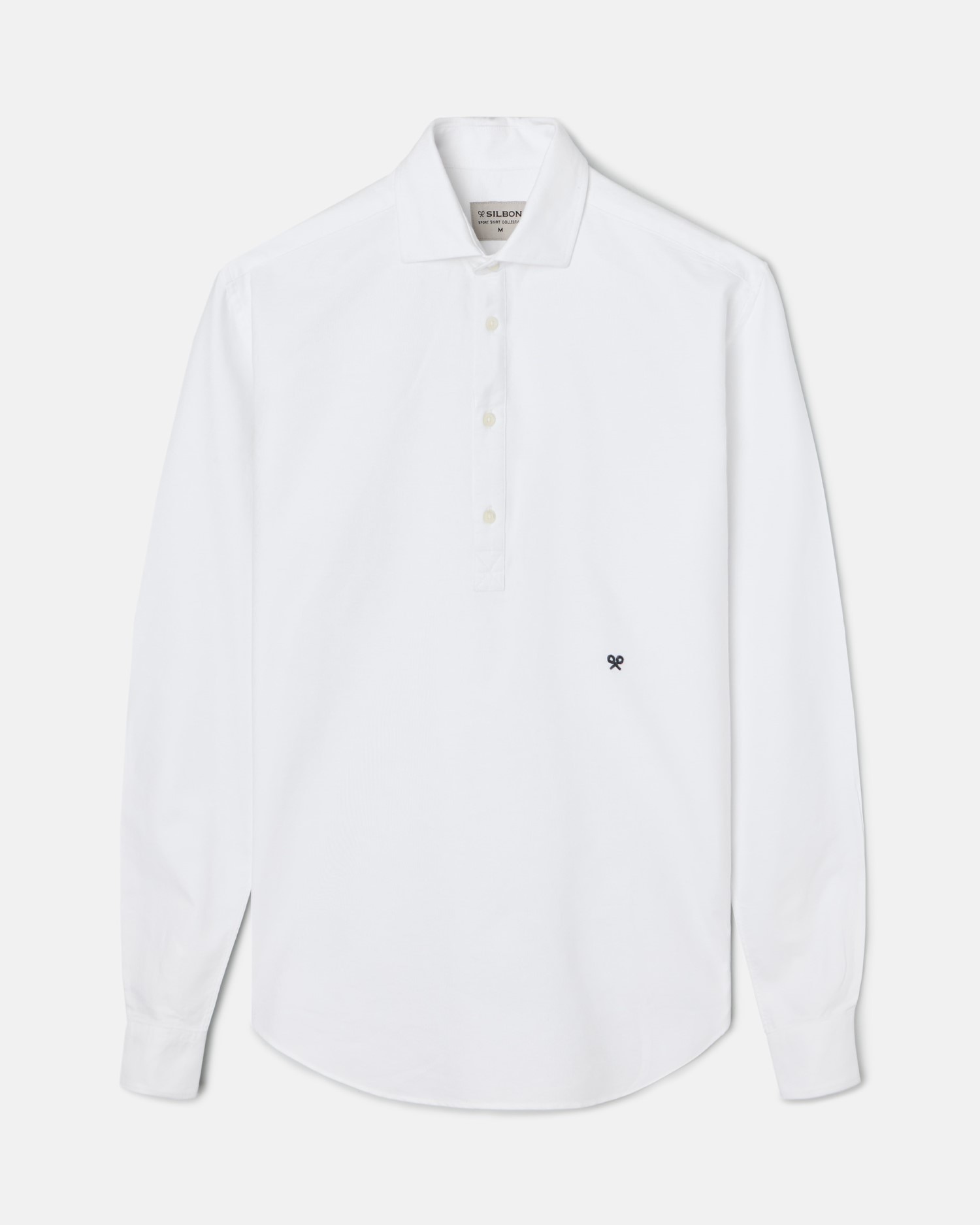 Camisa polera de hombre sport oxford - Silbon - Blanco Blanco-5
