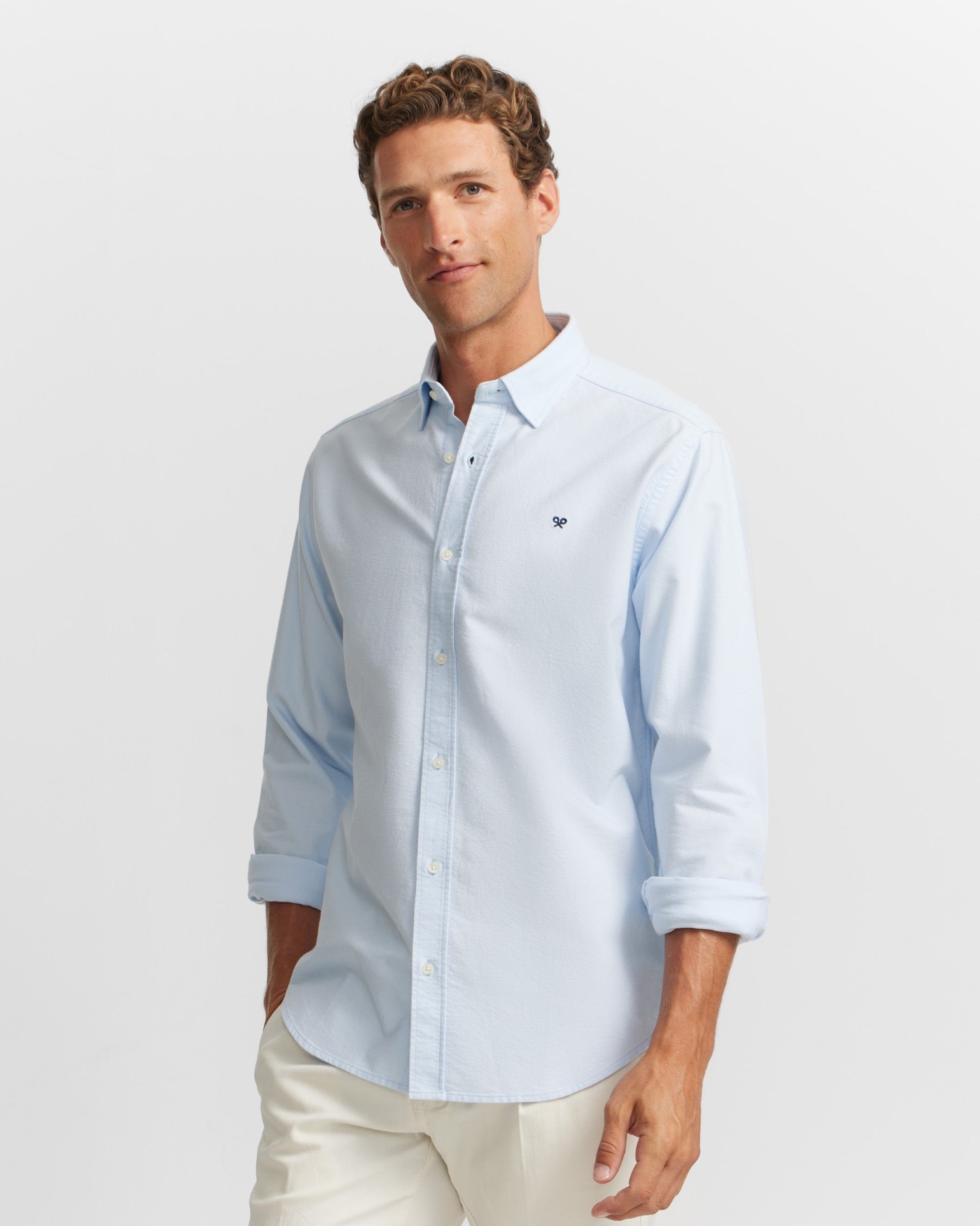 Imagen 0 de Camisa de hombre sport oxford cutaway Azul celeste
