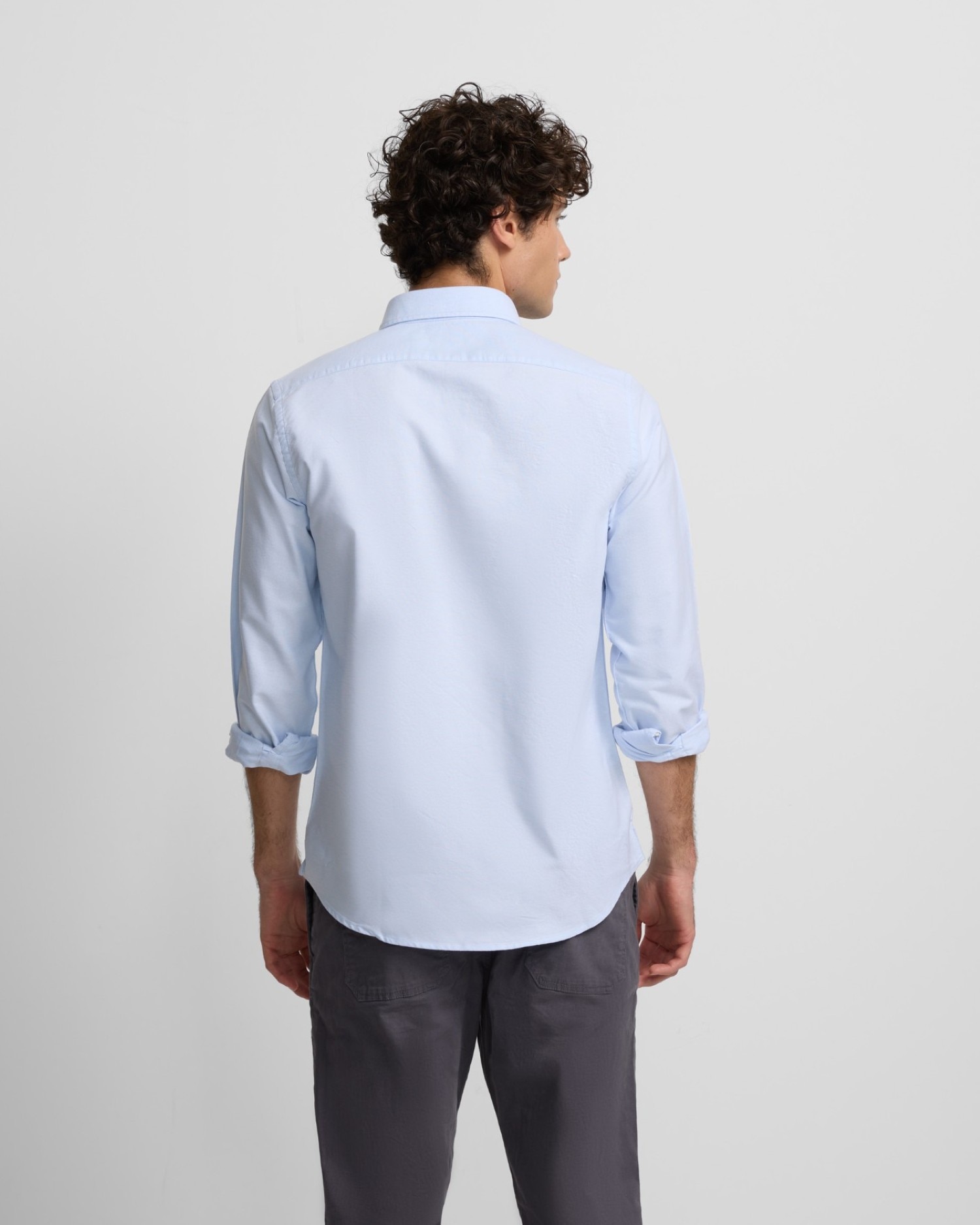 Camisa de hombre sport oxford regular fit celeste - Silbon - Azul claro Azul claro-2