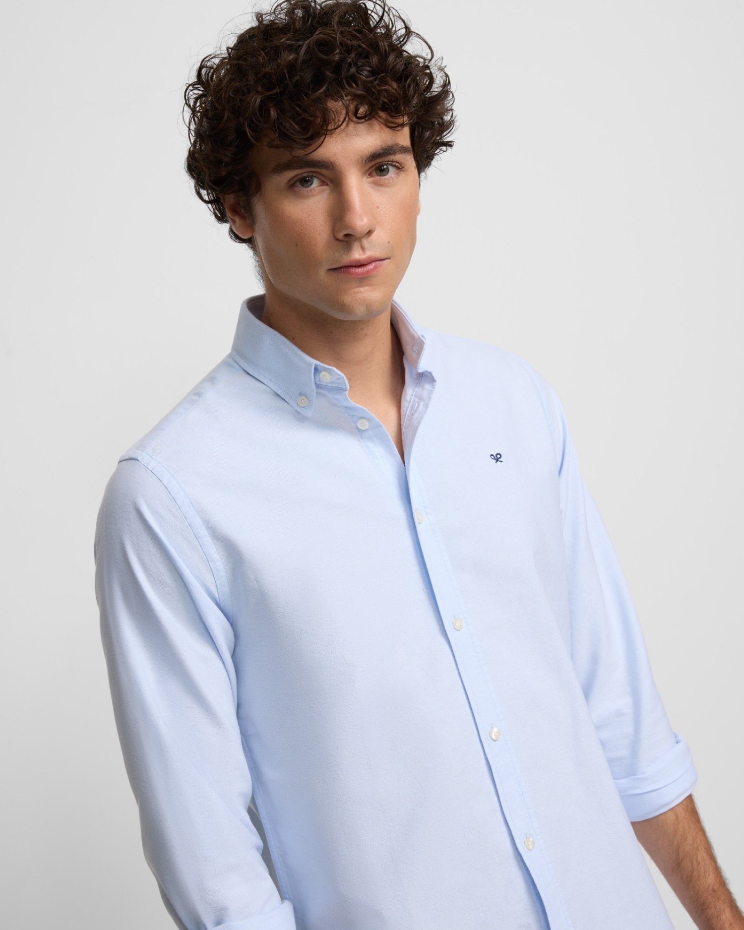 Camisa de hombre sport oxford regular fit celeste - Silbon - Azul claro Azul claro-3