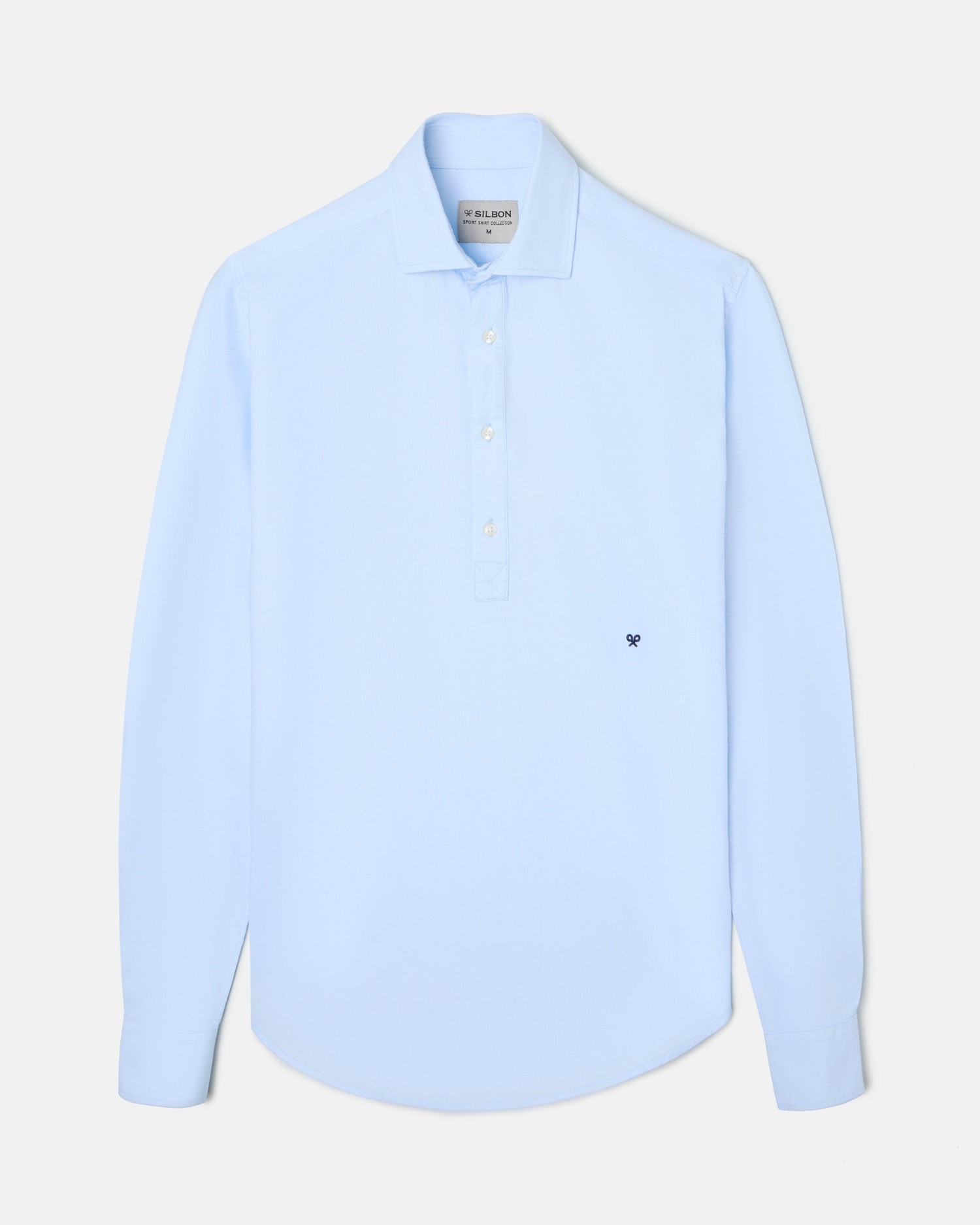 Camisa polera de hombre sport oxford - Silbon - Azul celeste Azul celeste-5