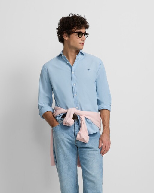 Imagen 0 de Camisa de hombre sport denim regular fit azul claro