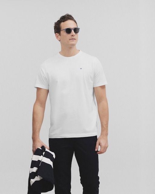Imagen 0 de Camiseta de hombre blanca manga corta