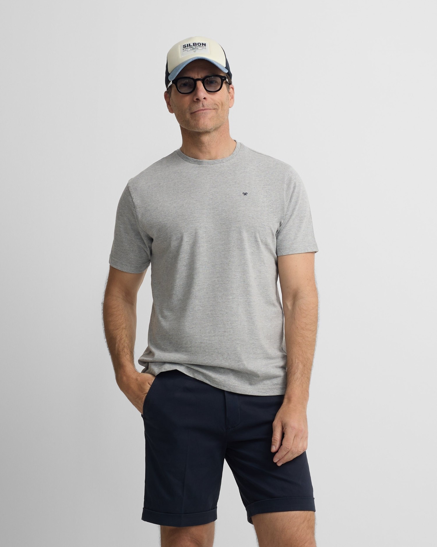 Imagen 1 de Camiseta de hombre silbon minilogo - Gris Gris