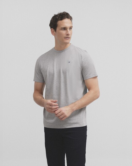 Imagen 0 de Camiseta de hombre gris manga corta