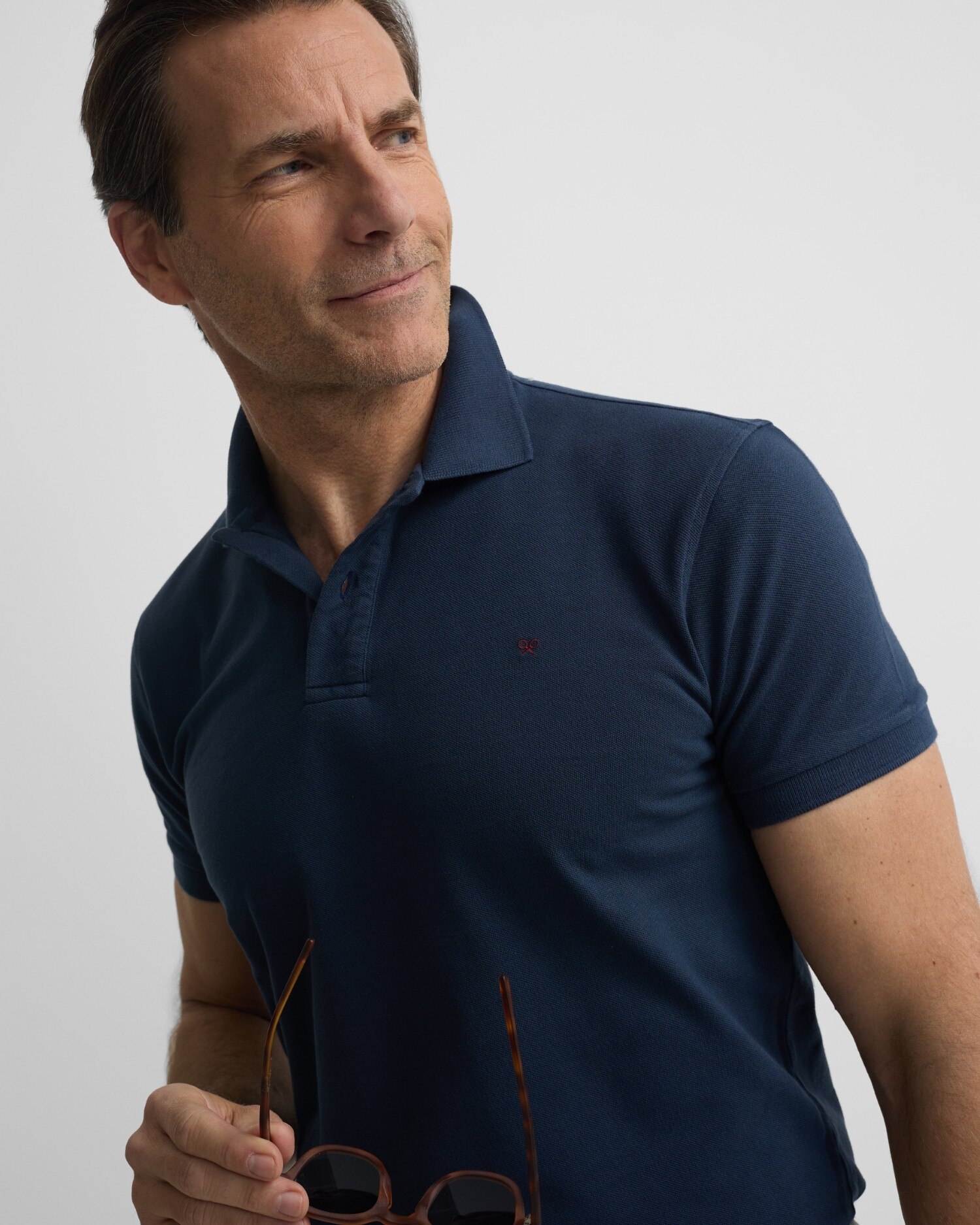 Polo de hombre clásico liso - Silbon - Azul marino Azul marino-3