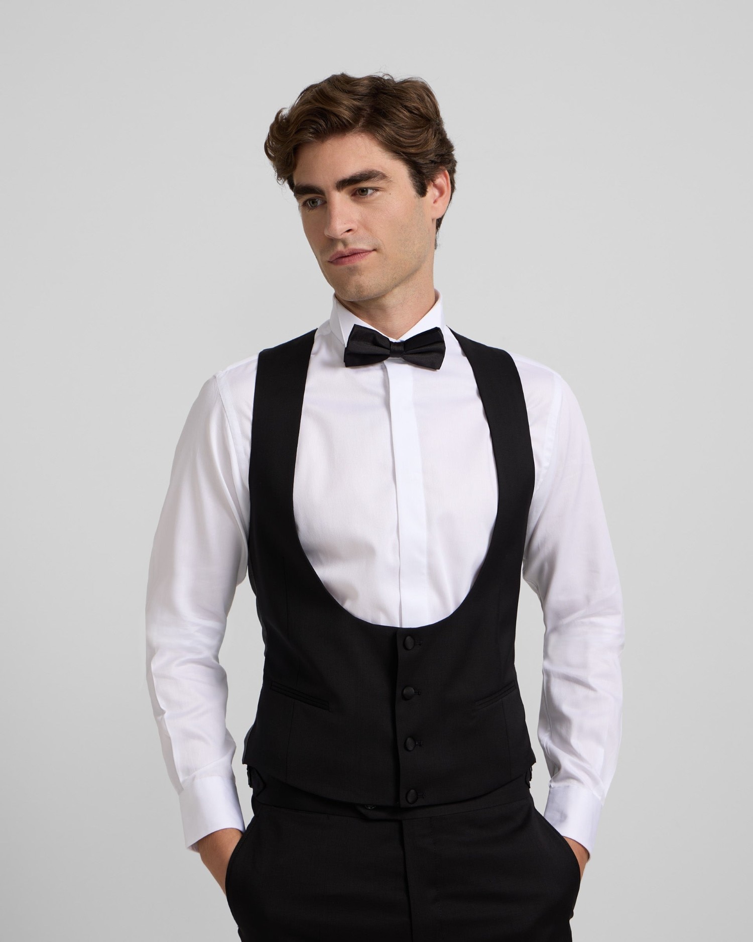 Chaleco de hombre esmoquin classic - Silbon - Negro Negro-1