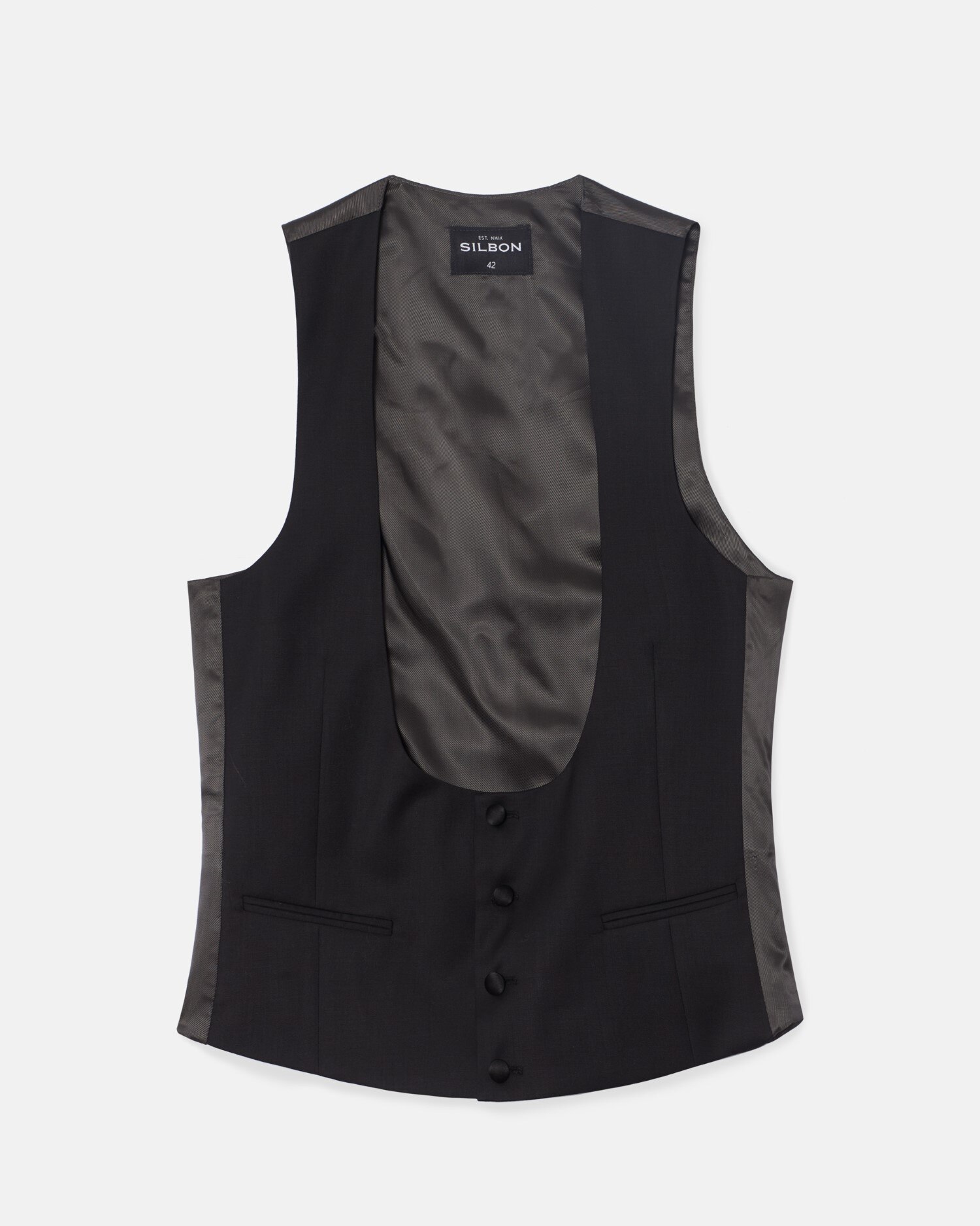 Chaleco de hombre esmoquin classic - Silbon - Negro Negro-5