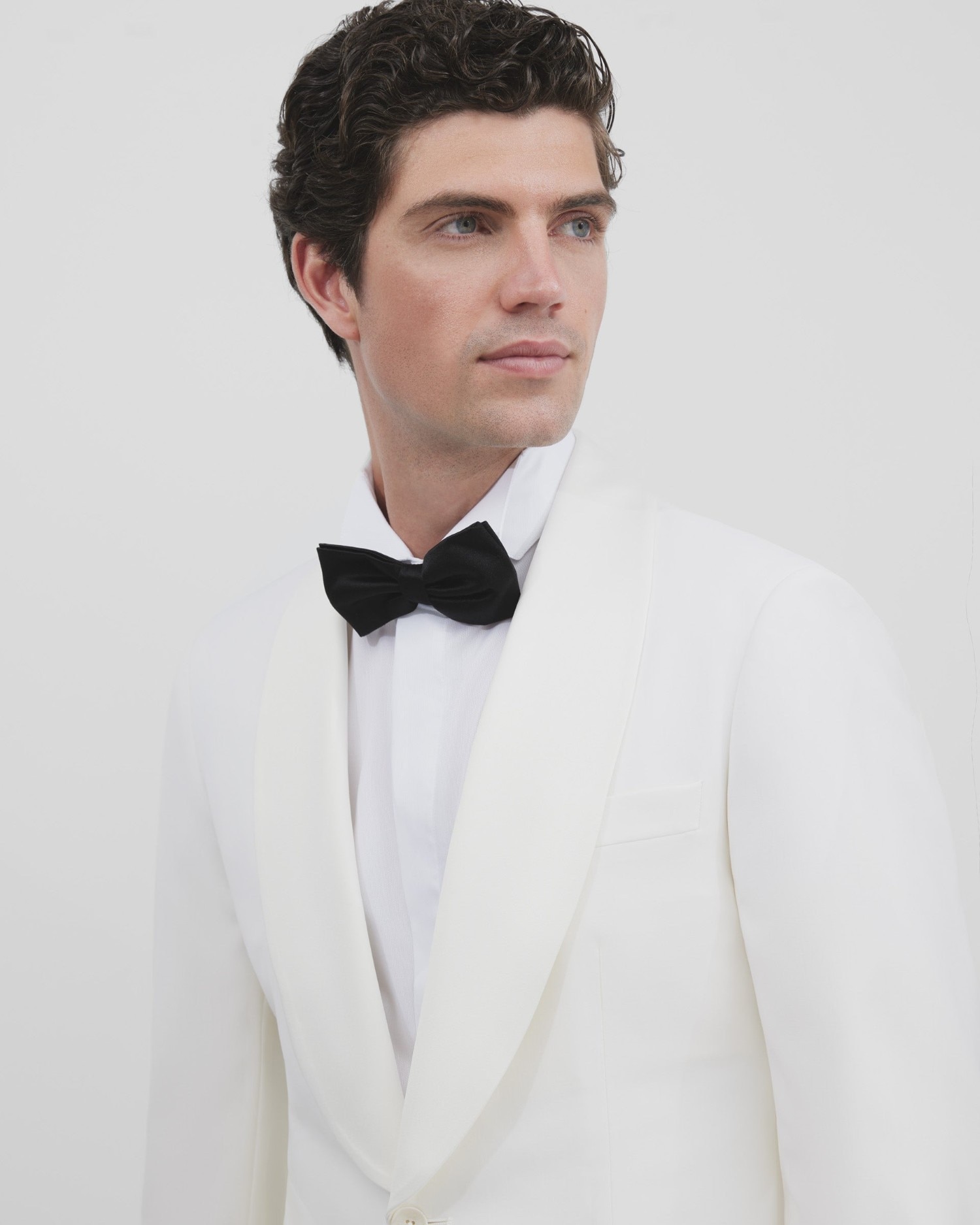 Americana de hombre esmoquin silbon - Blanco Blanco-3
