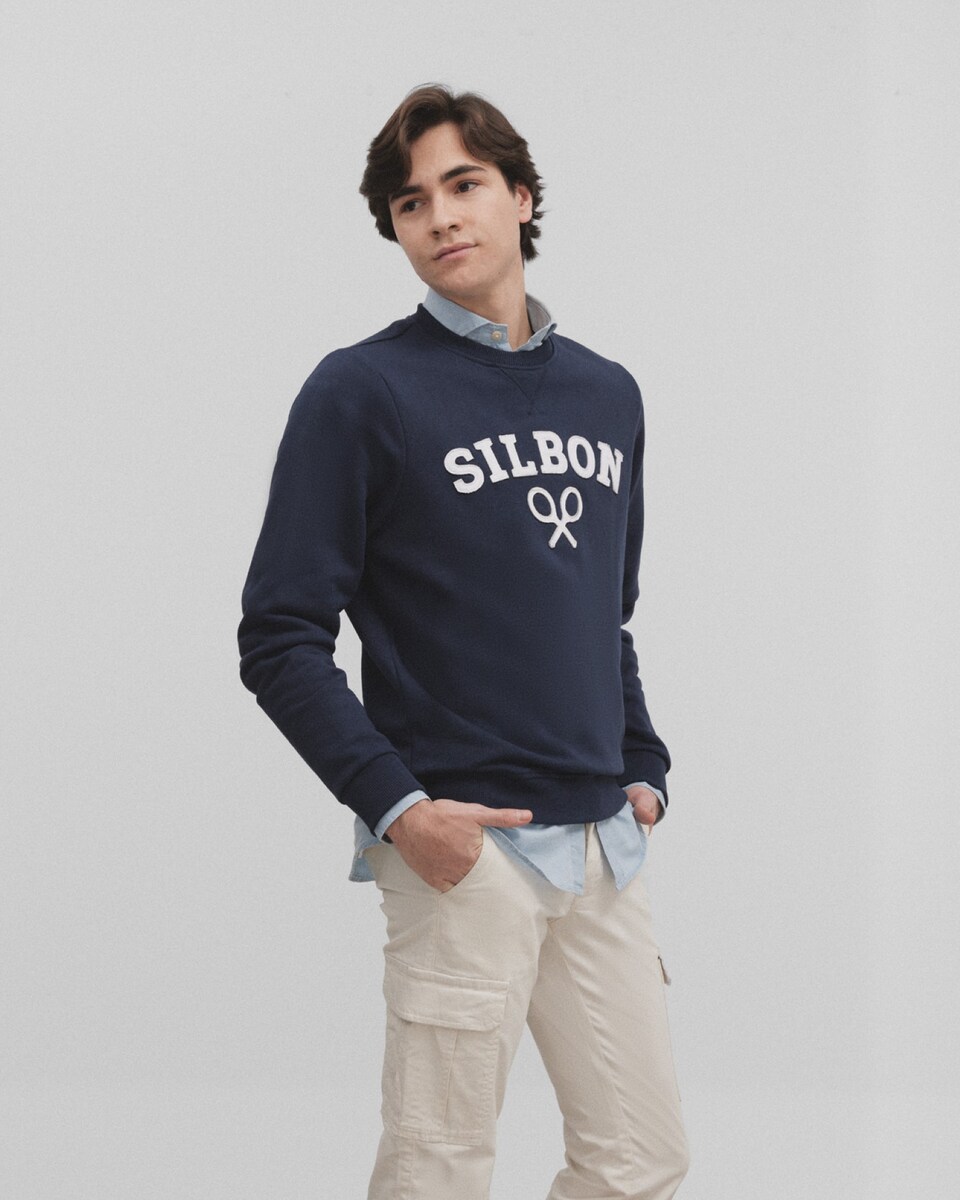Sudadera de hombre raqueta media cuello redondo · Silbon · El