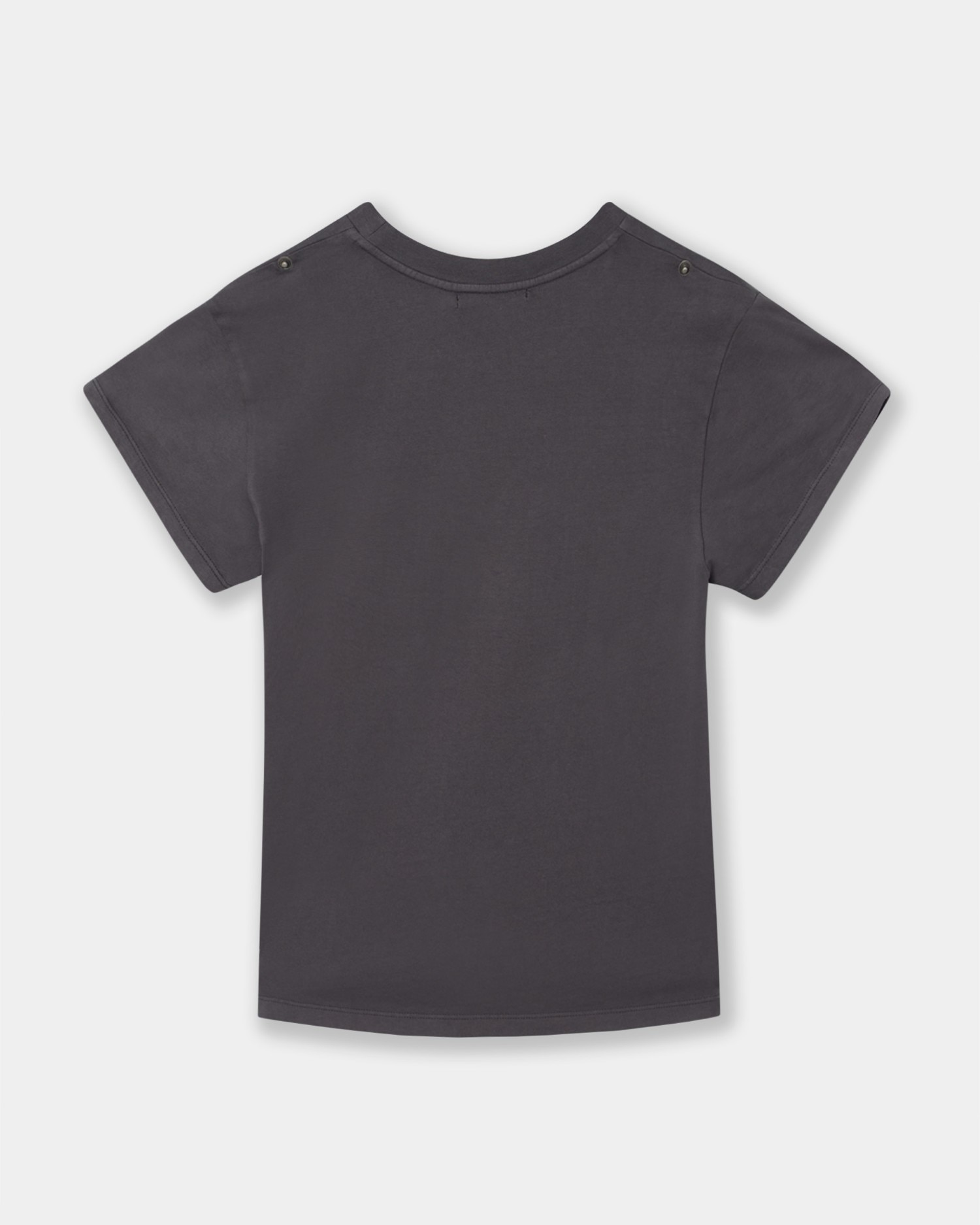 Camiseta woman manga roll out blanca - Silbon - Negro Negro-4