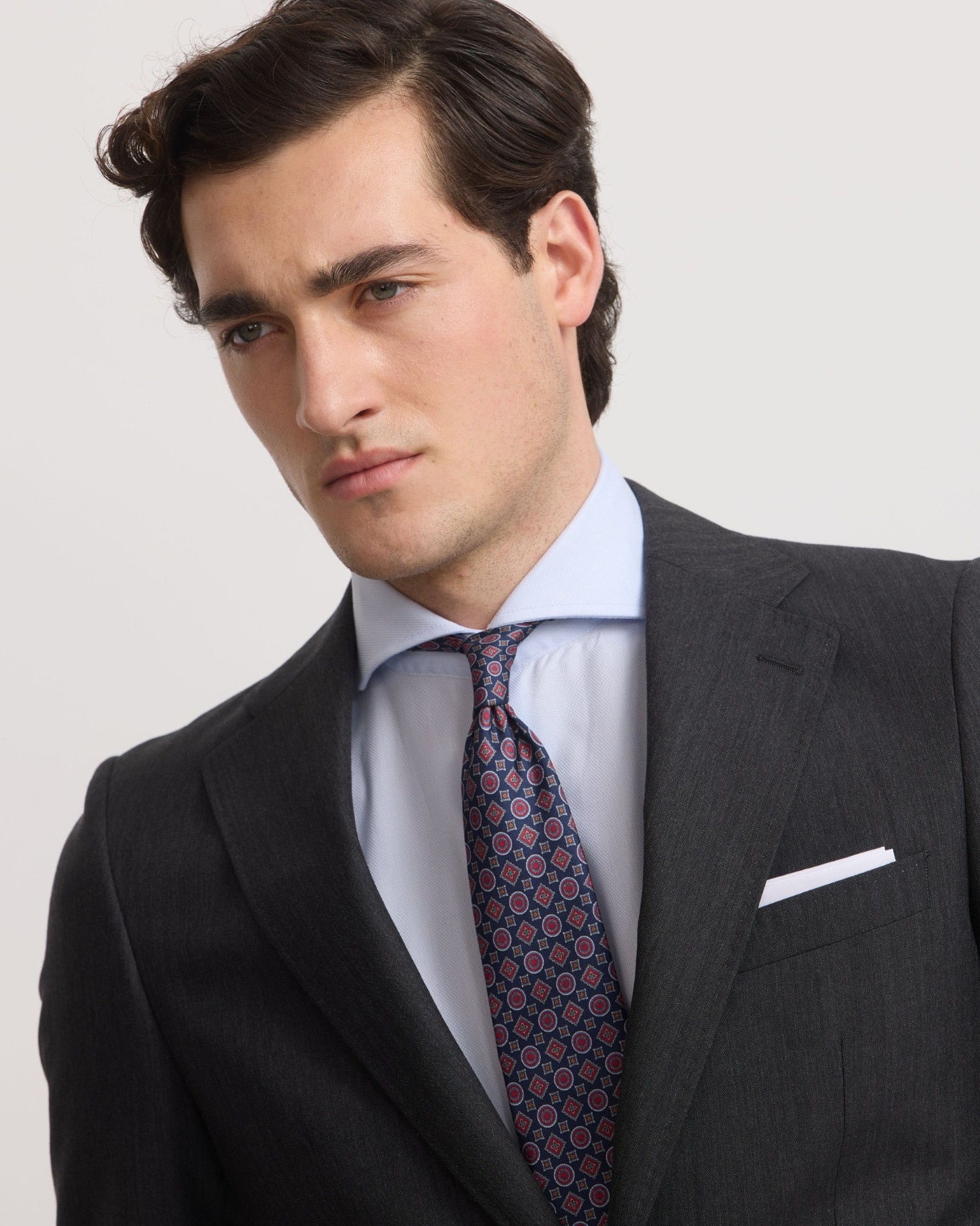 Americana de hombre traje clásico espiga - Silbon - Gris Gris-3