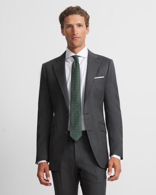 Imagen 0 de Americana de traje de hombre clásico espiga gris
