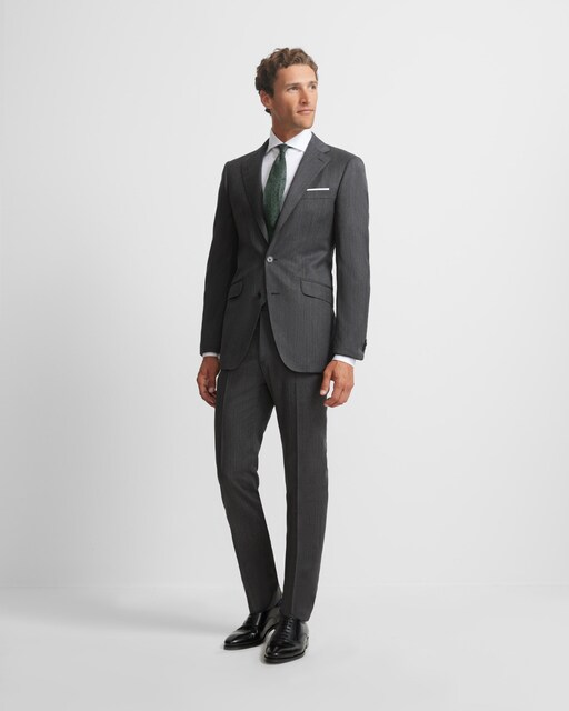 Imagen 0 de Pantalón de traje de hombre espiga classic en color gris