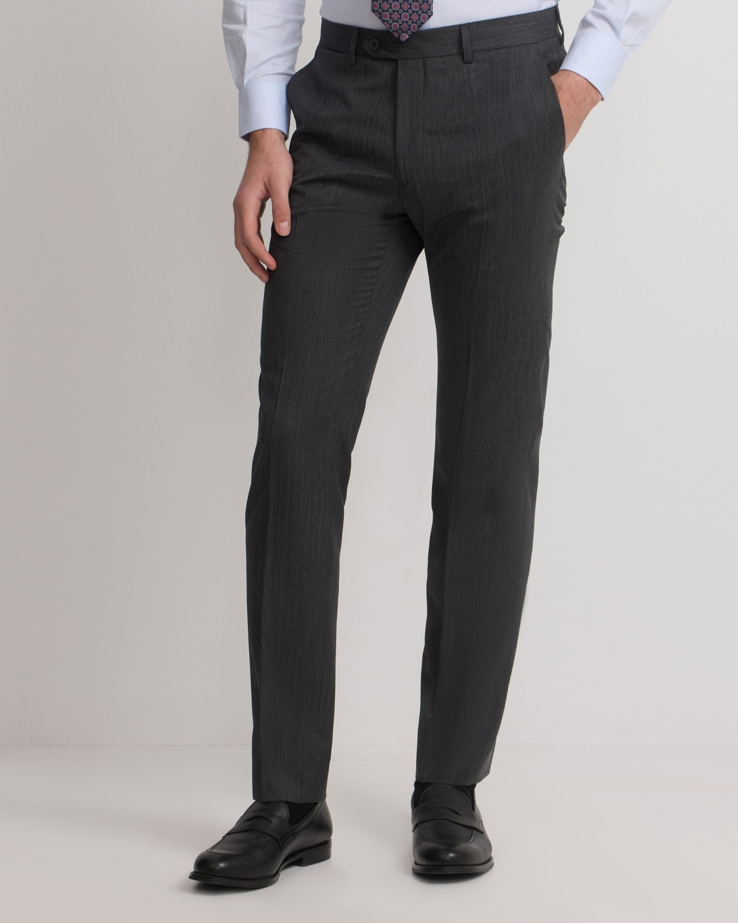 Pantalón de hombre traje clásico espiga - Silbon - Gris Gris-3