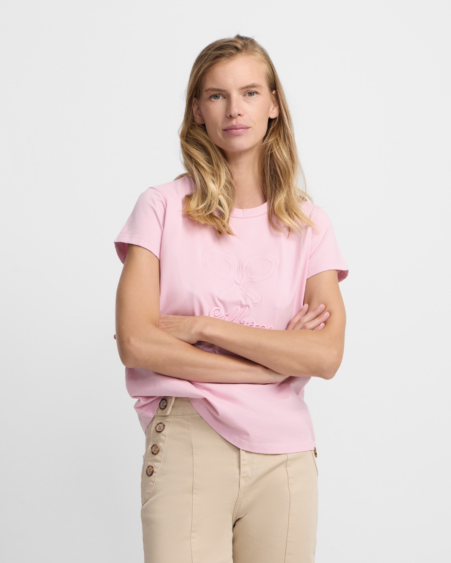 Camiseta woman clasica - Silbon - Rosa claro Rosa claro-1