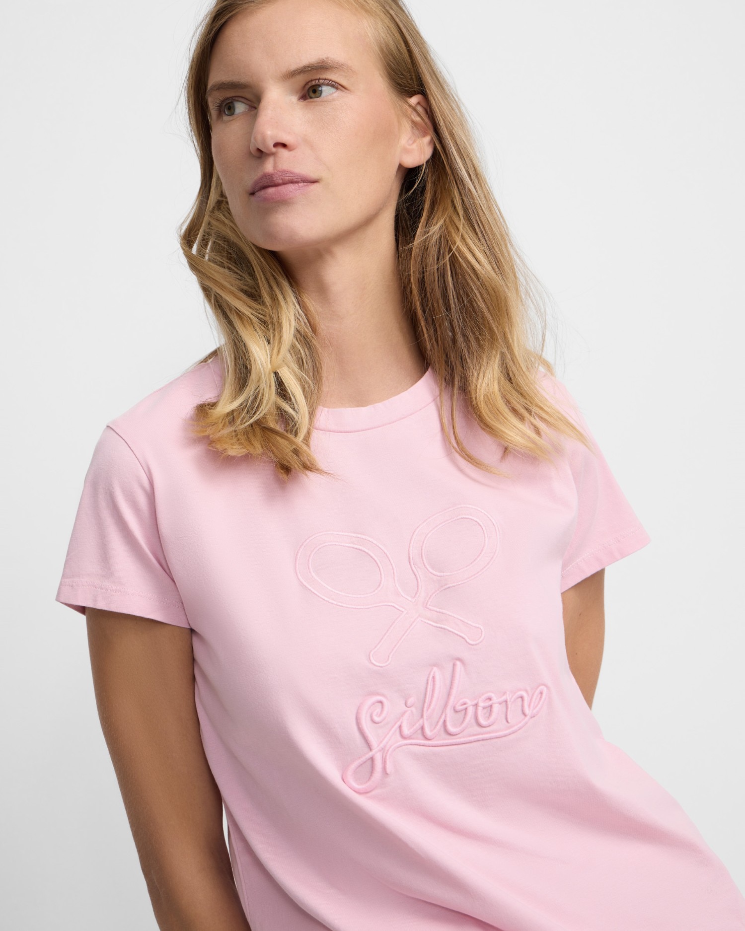 Camiseta woman clasica - Silbon - Rosa claro Rosa claro-3