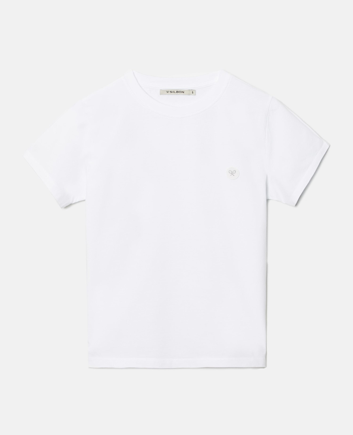 Camiseta woman sunny raqueta blanca - Silbon - Blanco Blanco-5