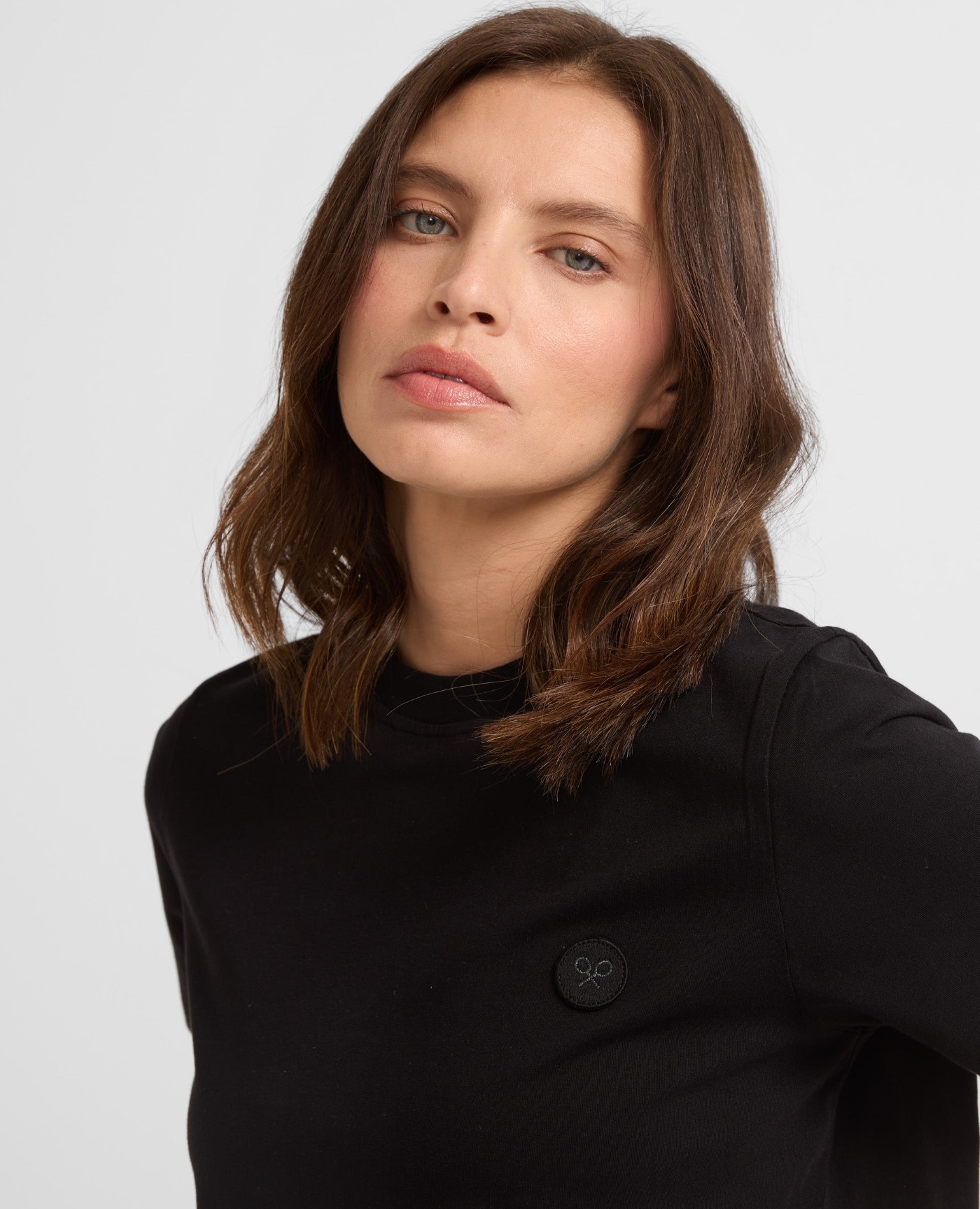 Camiseta woman sunny raqueta negra - Silbon - Negro Negro-3