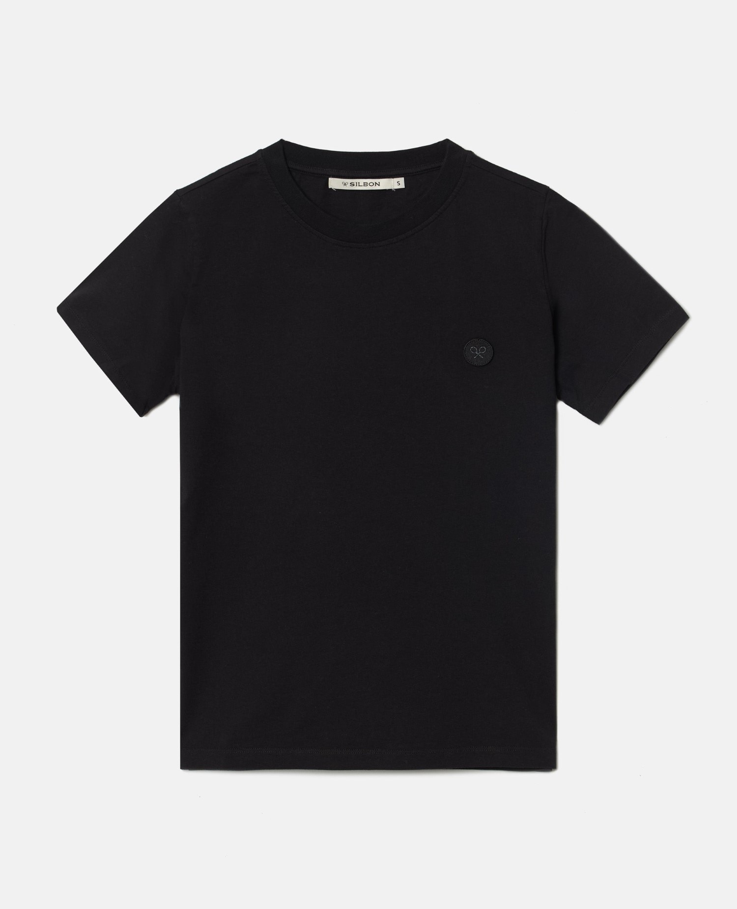 Camiseta woman sunny raqueta negra - Silbon - Negro Negro-4
