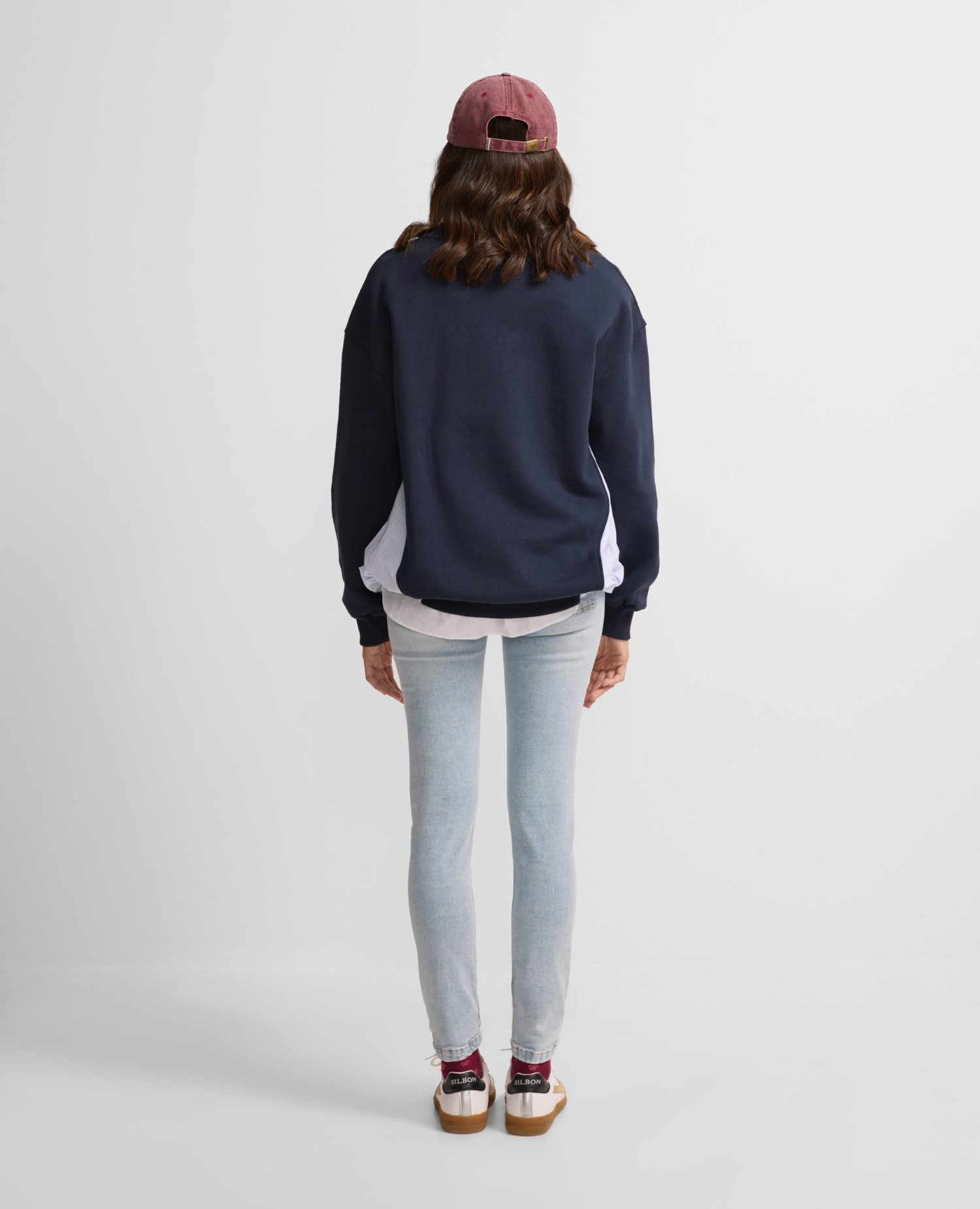 Jeans Skinny Slim Fit de Cintura Média Azul-claro-2