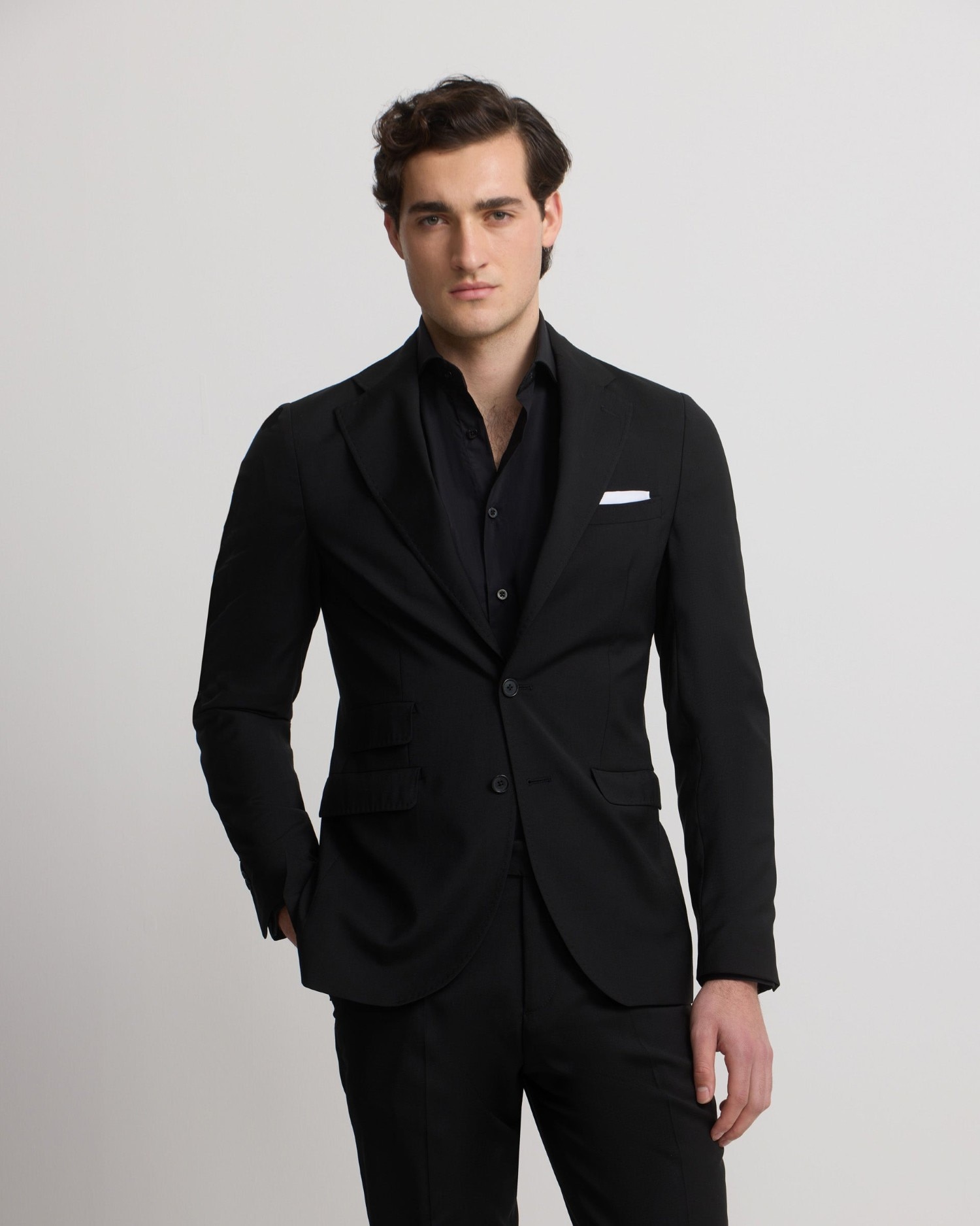Imagen 0 de Americana de hombre traje clásico Negro