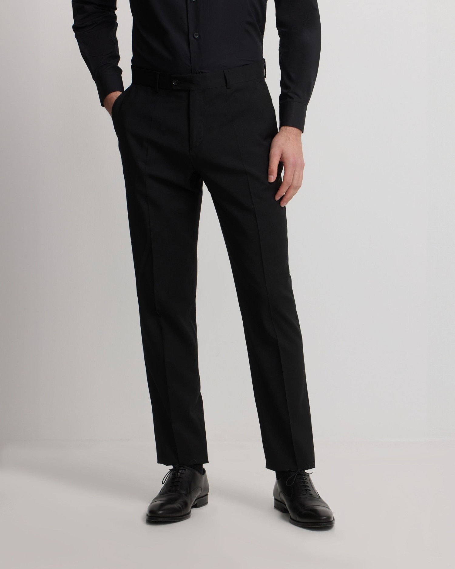 Pantalón de hombre traje clásico - Silbon - Negro Negro-3