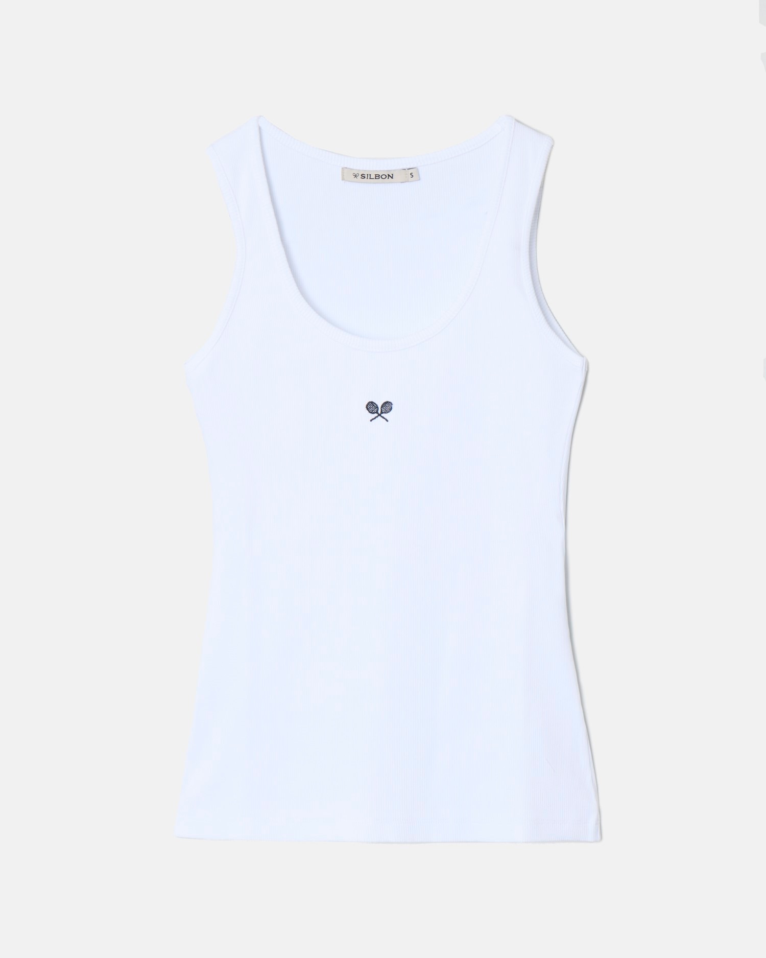Camiseta woman tank blanca - Silbon - Blanco Blanco-5