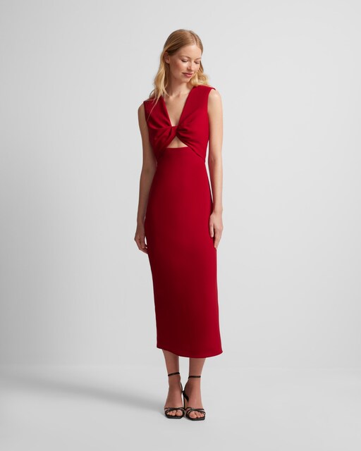 Imagen 0 de Vestido midi cut out liso